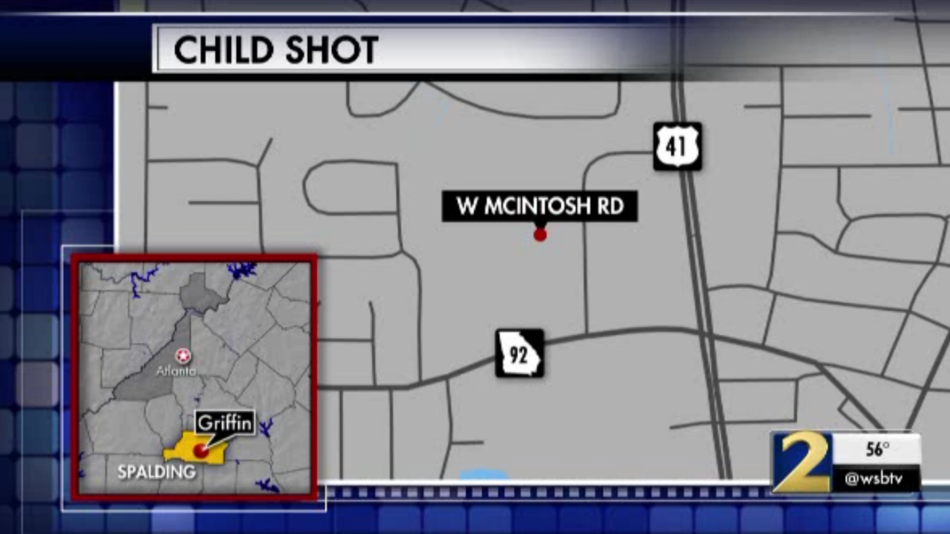 A 7-year-old boy was accidentally shot in Griffin on Monday, authorities said.