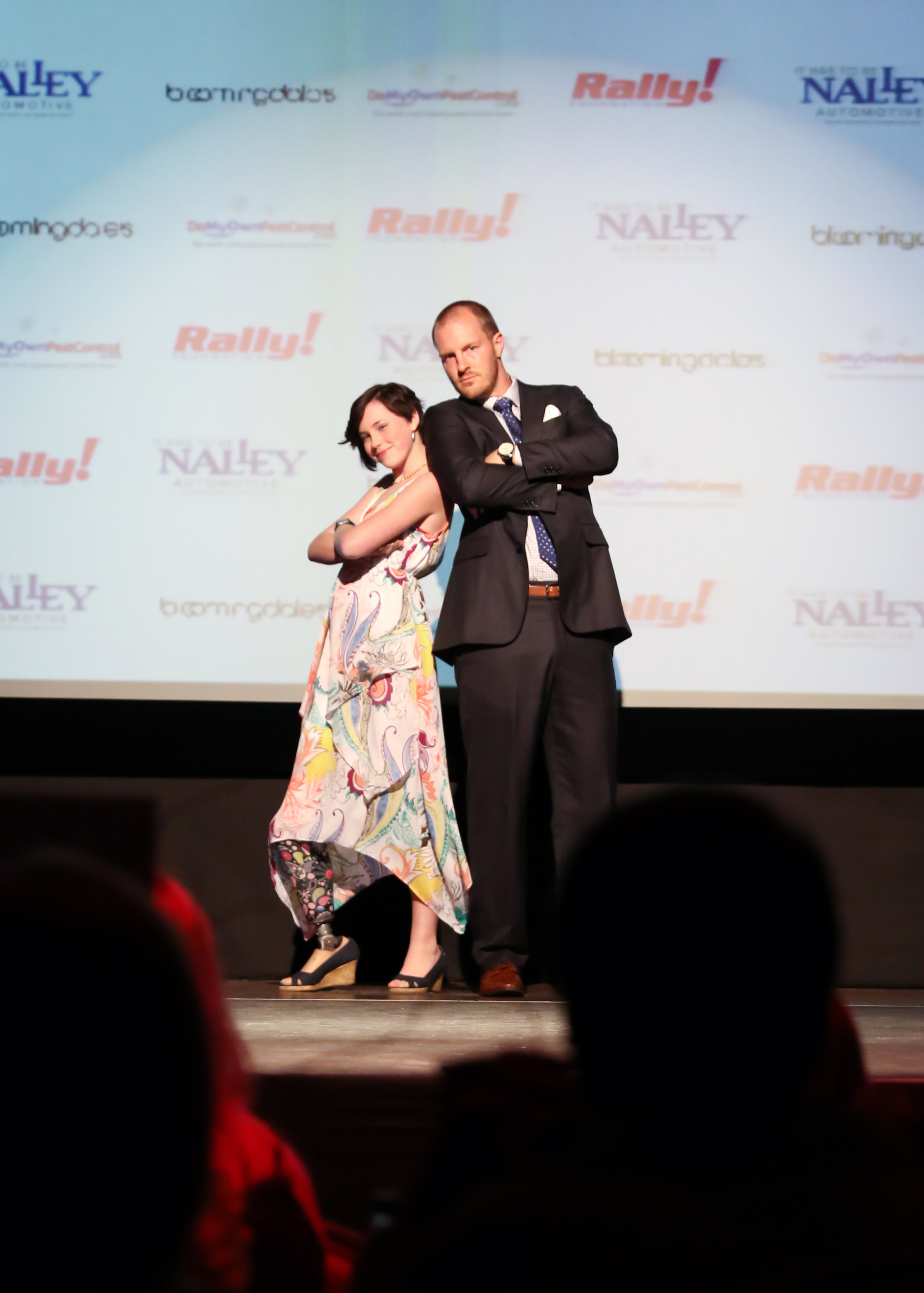 Atlanta Falcons quarterback T.J. Yates escorts Mary in the 6th annual Rally on the Runway fashion show at the Buckhead Theatre on Friday, April 24, 5015. The event helped raise $200,000 for the Rally Foundation for Childhood Cancer Research. Photography by Lauren Chambers.