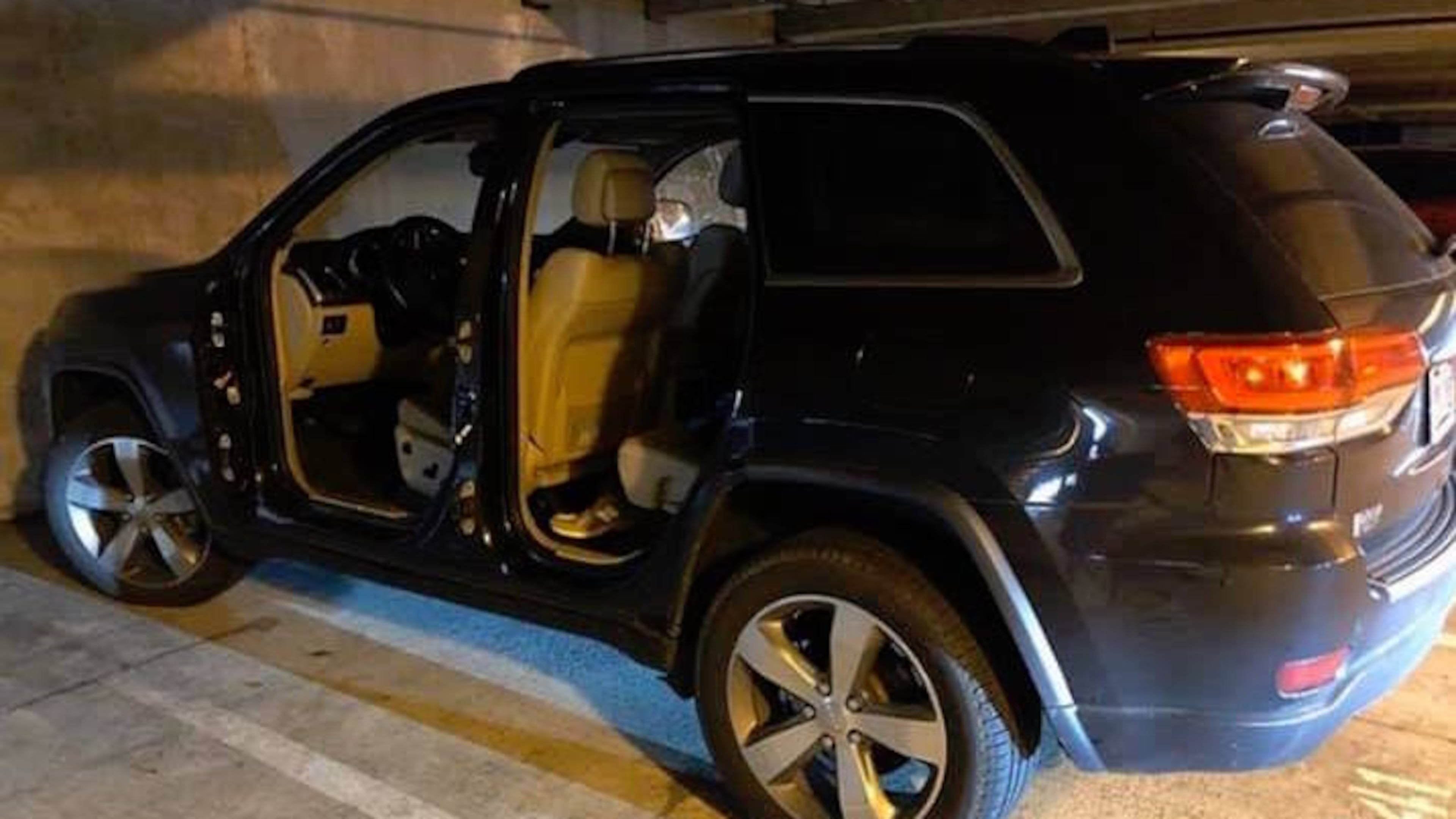 Thieves didn't merely break in to this vehicle. They actually removed the doors.