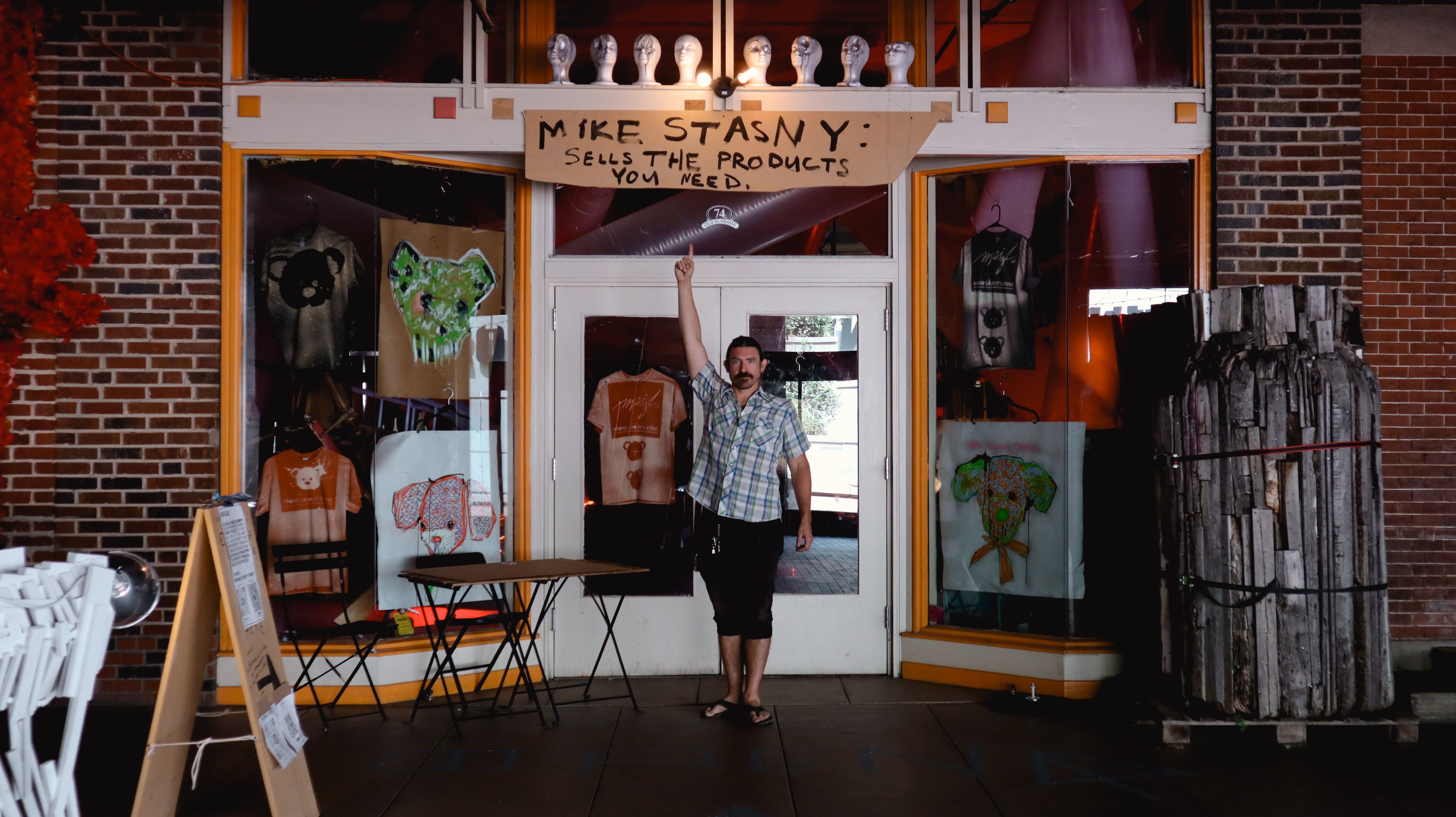 Mike Stasny runs a one-of-a-kind art gallery in Underground Atlanta.