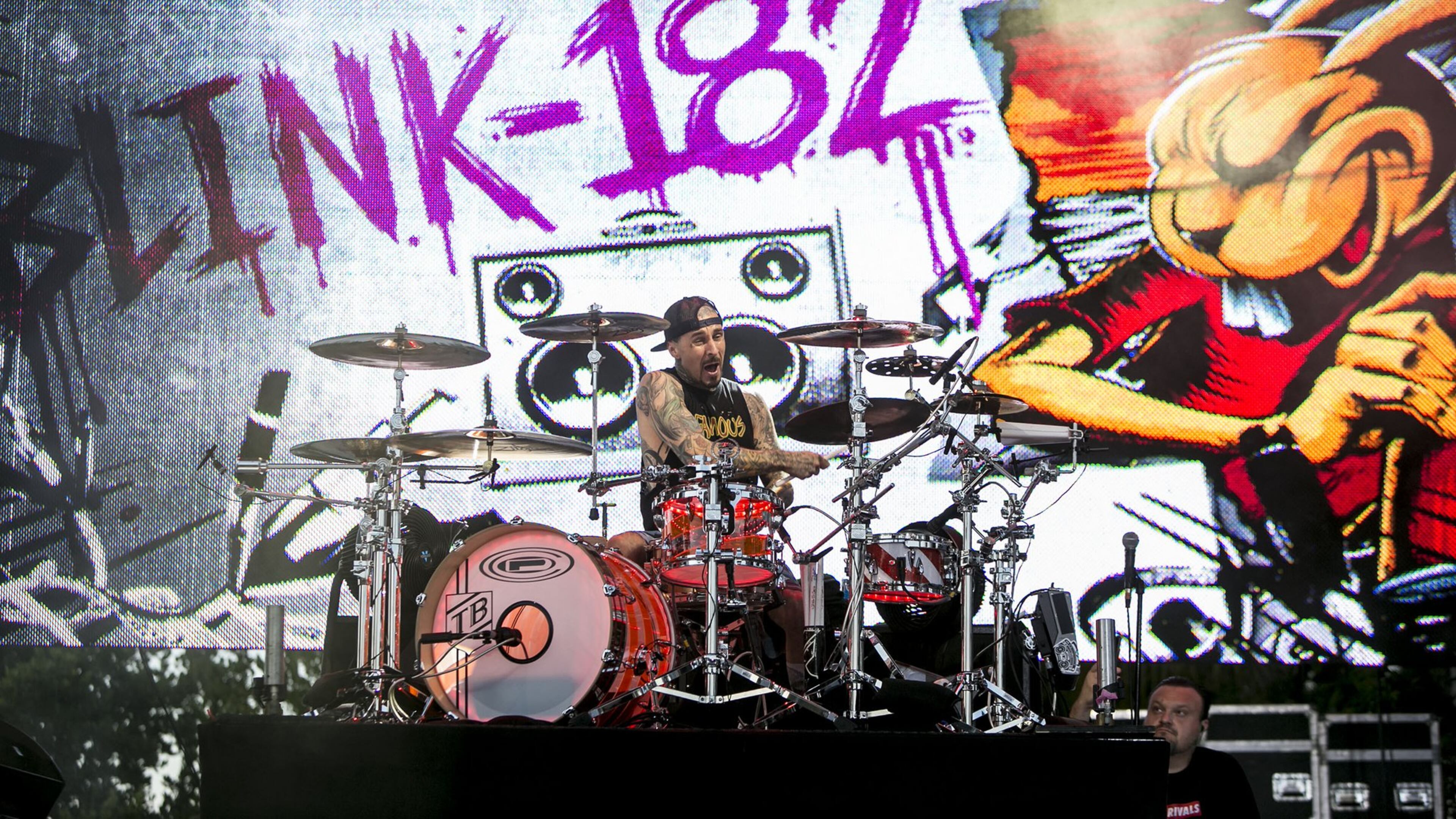 Blink-182 will share headlining duties with Bruno Mars on Saturday at 9:30 p.m. with a performance on the Roxy Stage. Photo: Richard Graulich / The Palm Beach Post)