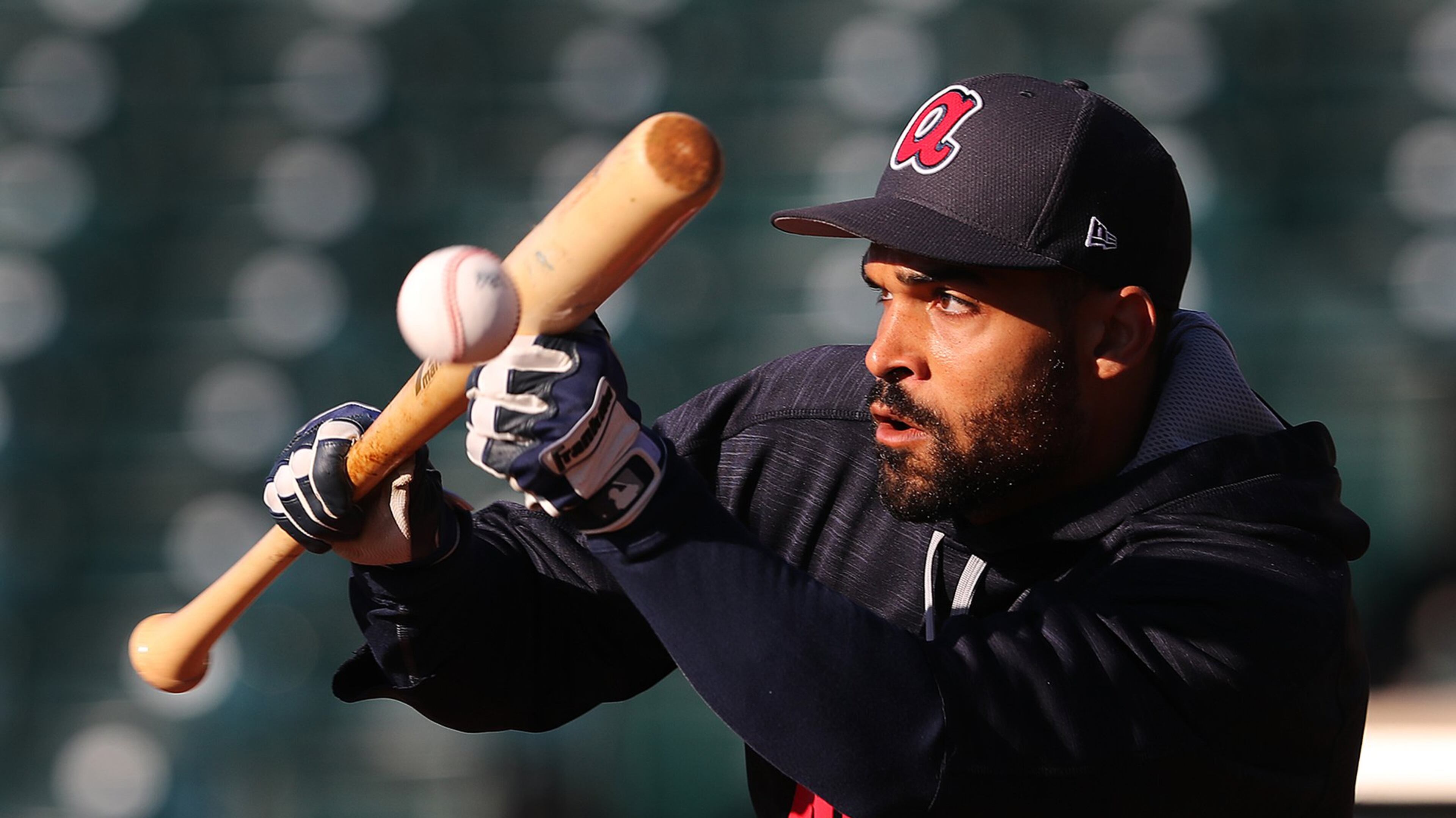 Braves bench candidate Micah Johnson sustained a broken left wrist while making a diving catch Tuesday. He’ll have surgery Friday. (Curtis Compton/ccompton@ajc.com)