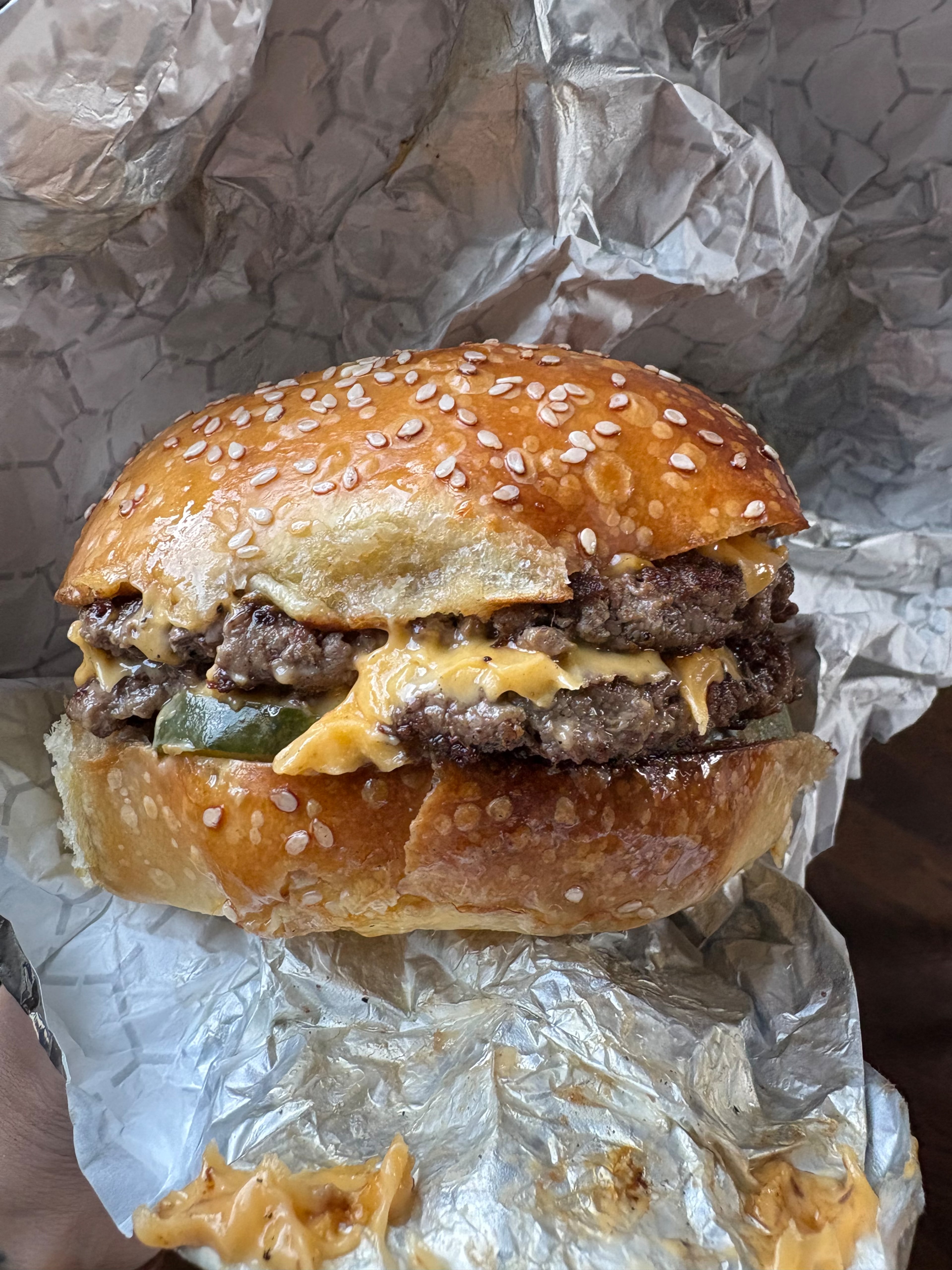 Evergreen Butcher and Baker’s cheeseburger. (Courtesy of Michelle Davidson)