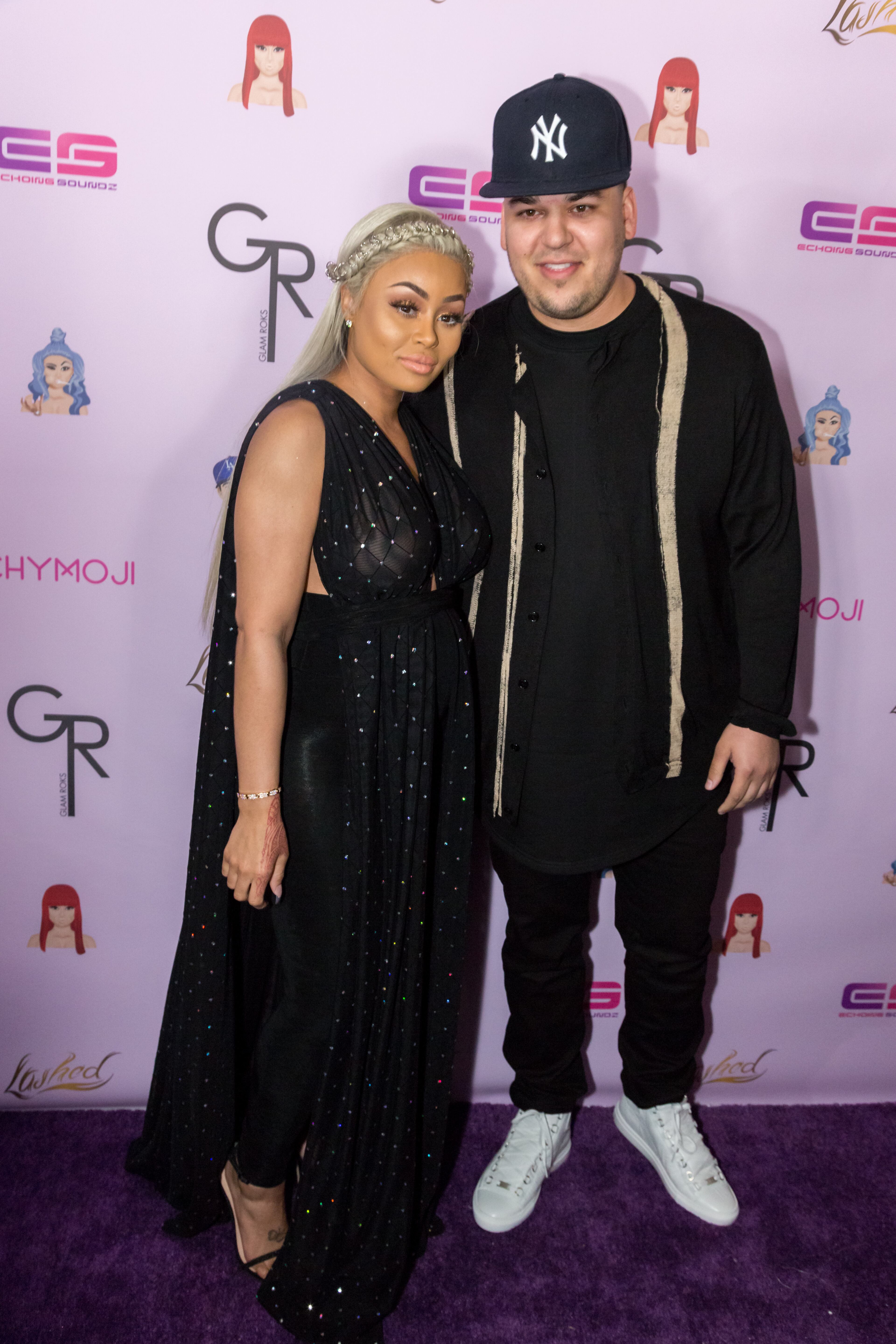 HOLLYWOOD, CA - MAY 10: Rob Kardashian and Blac Chyna arrive at her Blac Chyna Birthday Celebration And Unveiling Of Her "Chymoji" Emoji Collection at the Hard Rock Cafe on May 10, 2016 in Hollywood, California. (Photo by Greg Doherty/Getty Images)