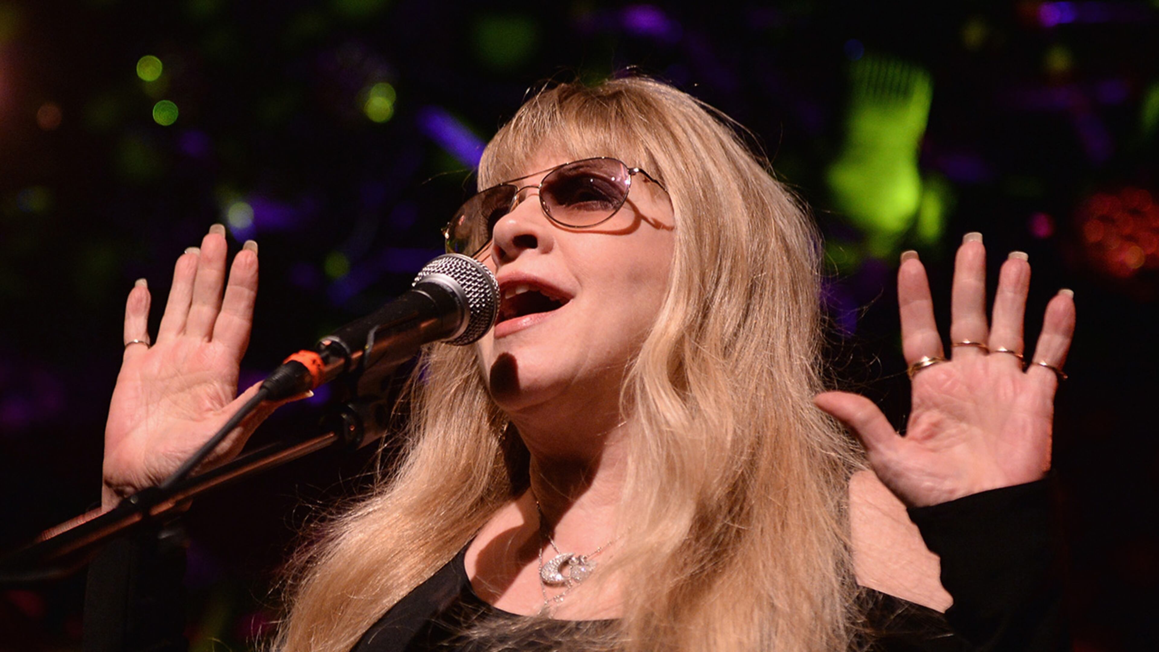 2015 - NEW YORK, NY - DECEMBER 31: Singer Stevie Nicks performs with Deer Tick as part of The Deer Tick 10 New Year's Eve 2015 at Brooklyn Bowl on December 31, 2014 in New York City. (Photo by Stephen Lovekin/Getty Images)
