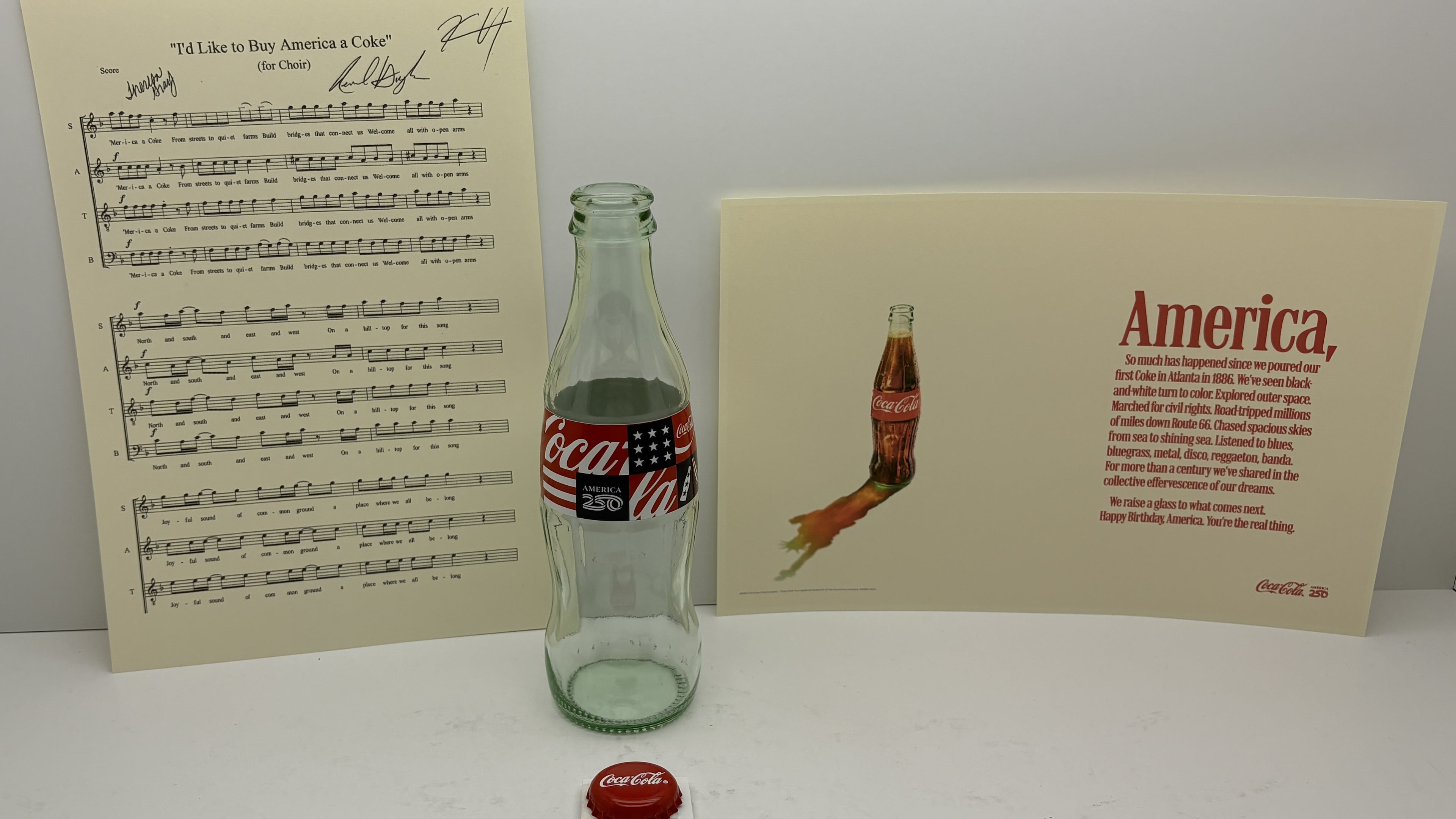 Coca-Cola items will be included in a time capsule that's set to be buried July 4 in honor of America's 250th birthday. (Courtesy of America250)