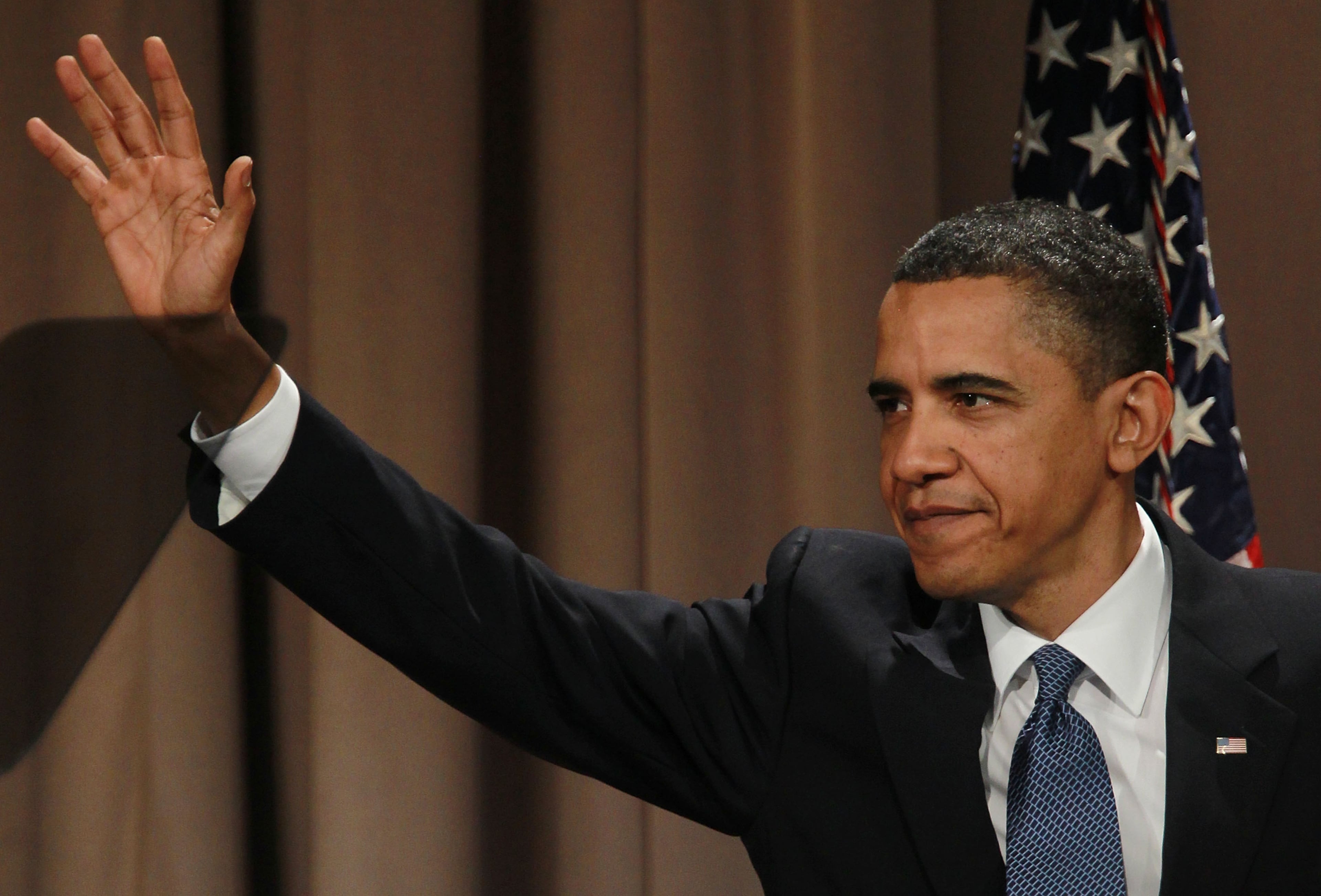 U.S. President Barack Obama delivers a speech on financial regulation at Cooper Union college April 22, 2010 in New York City. Obama is calling for tighter oversight of the banking industry two miles from Wall Street in the city where the financial meltdown originated. (Photo by Mario Tama/Getty Images)