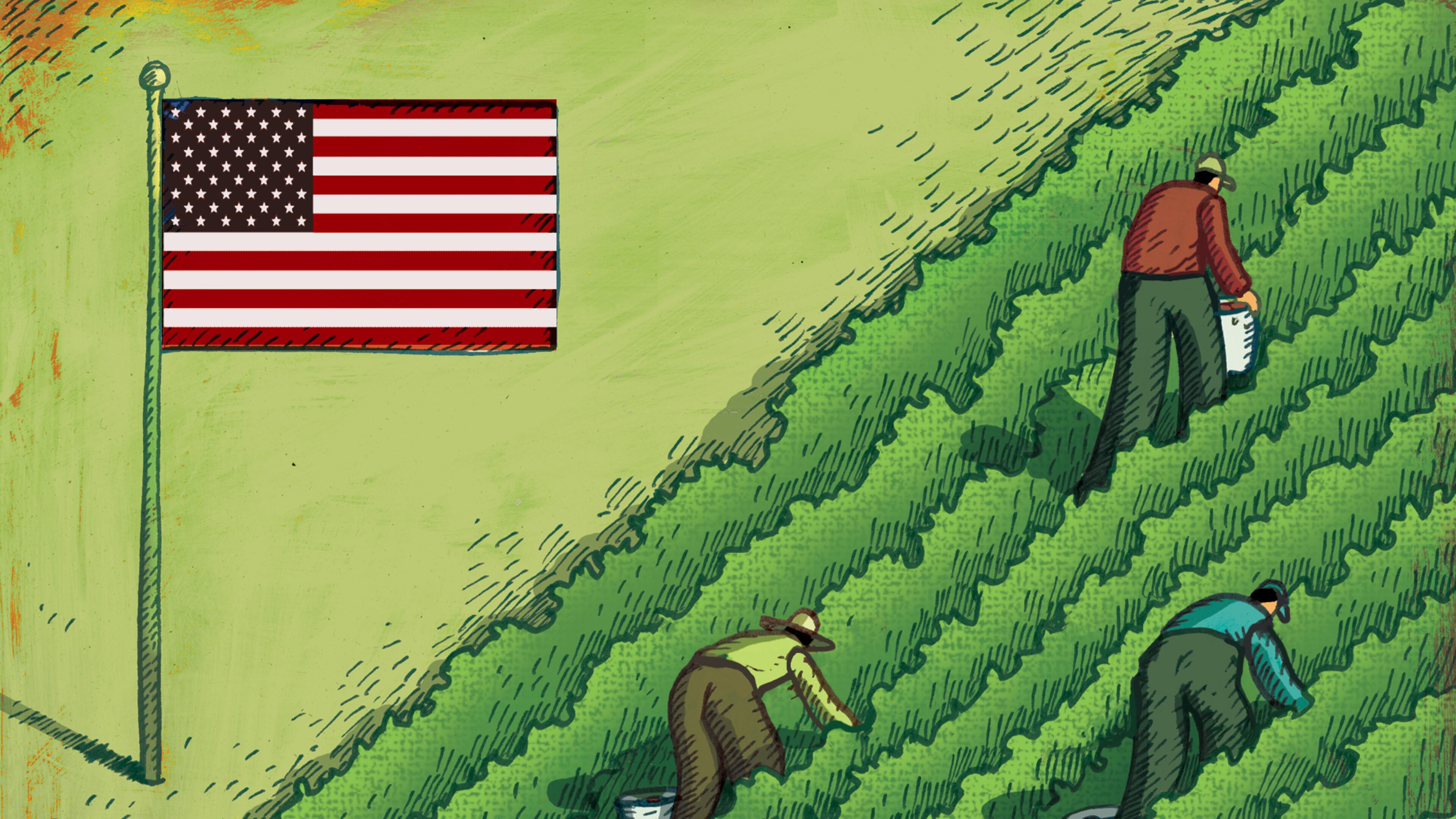 "Migrate workers" illustration by Paul Lachine