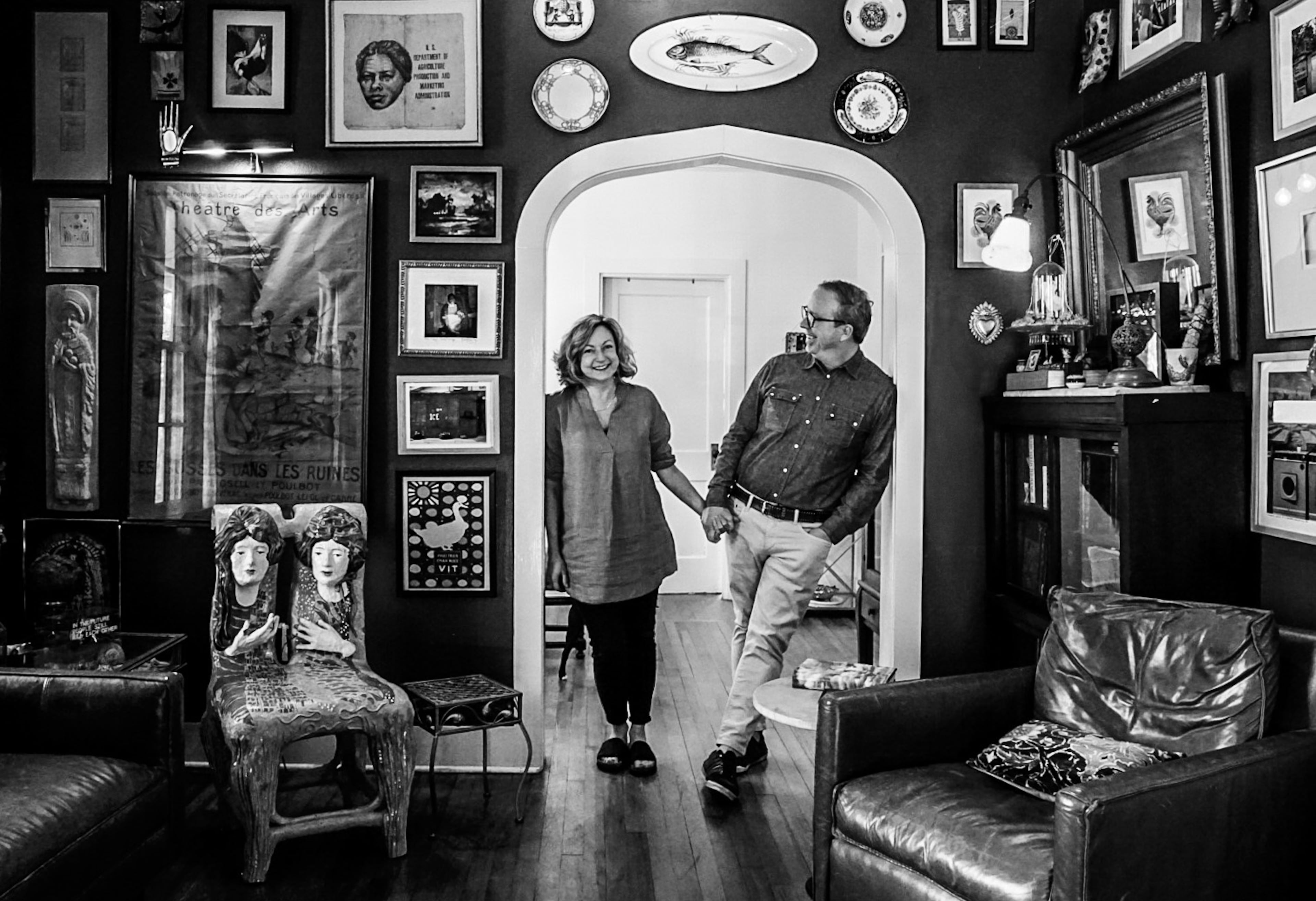 JohnT. Edge and his wife, Blair, an artist, at their home in Oxford, Mississippi. (Courtesy of Erin Austen Abbott)