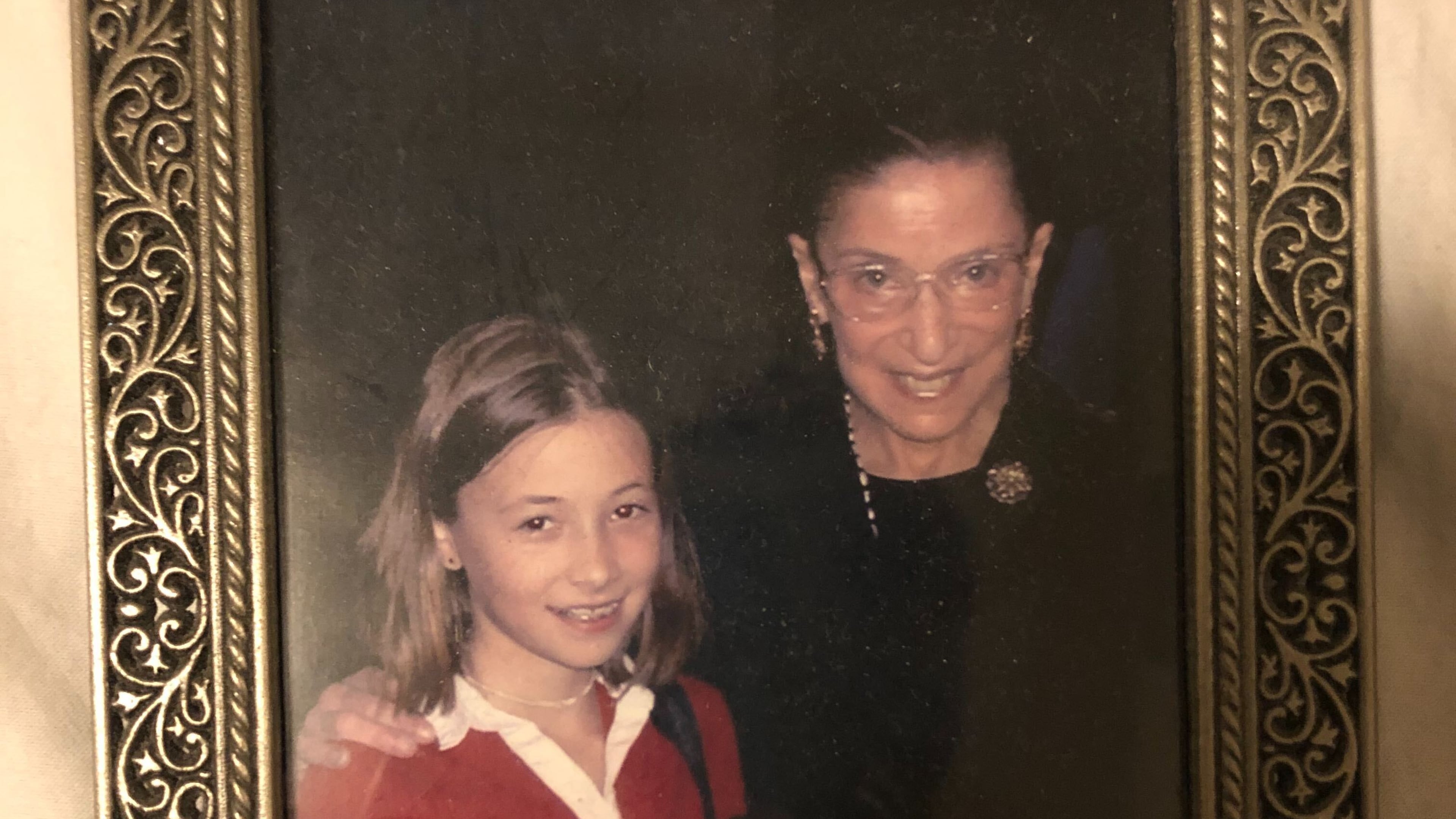 Naomi Shavin mailed a letter to Supreme Court Justice Ruth Bader Ginsburg at age 5 and later met her role model in her chambers in 2003. (Handout)