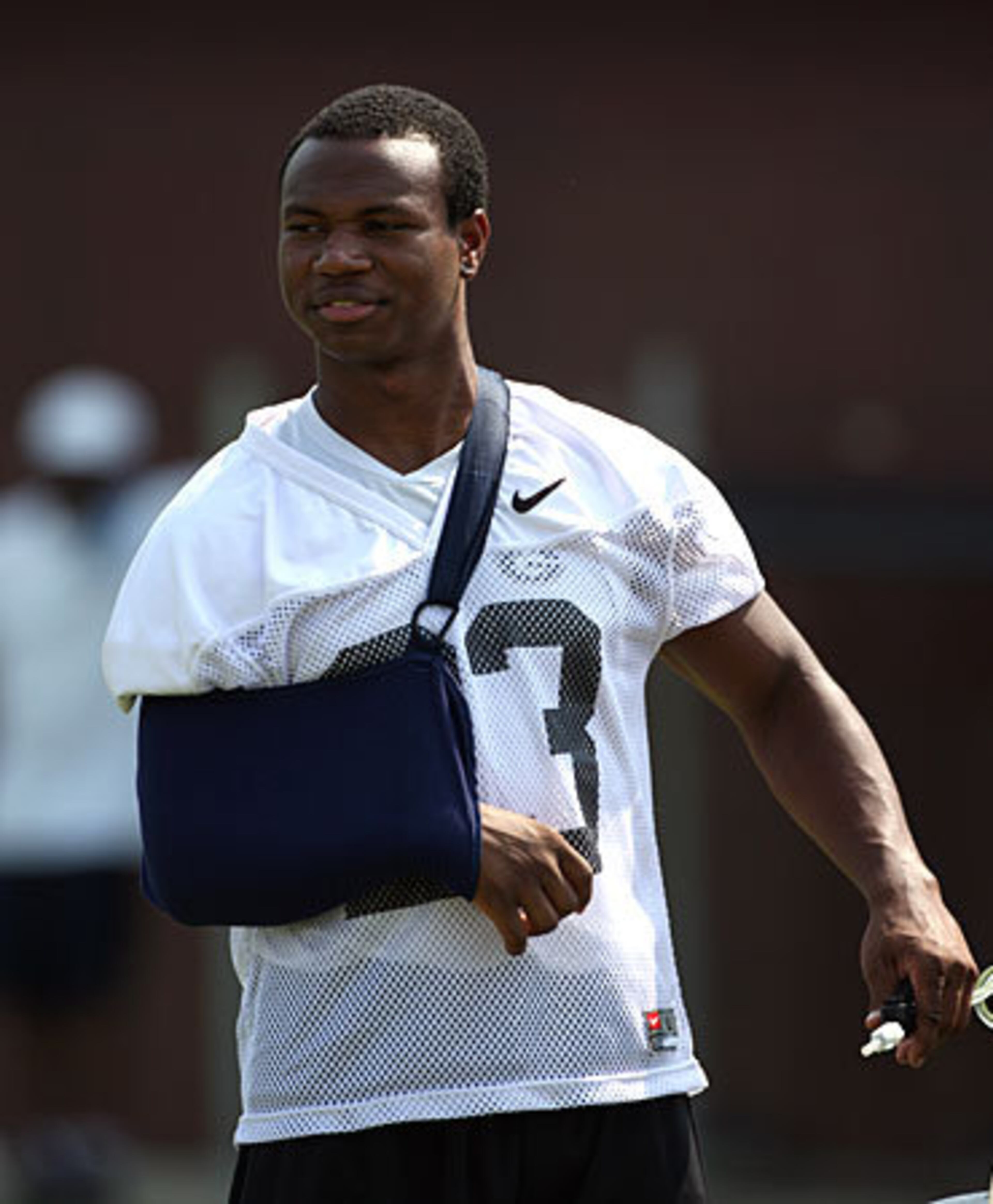 Cornerback Prince Miller was forced to sit out Tuesday's practice, after suffering a shoulder injury on Monday.