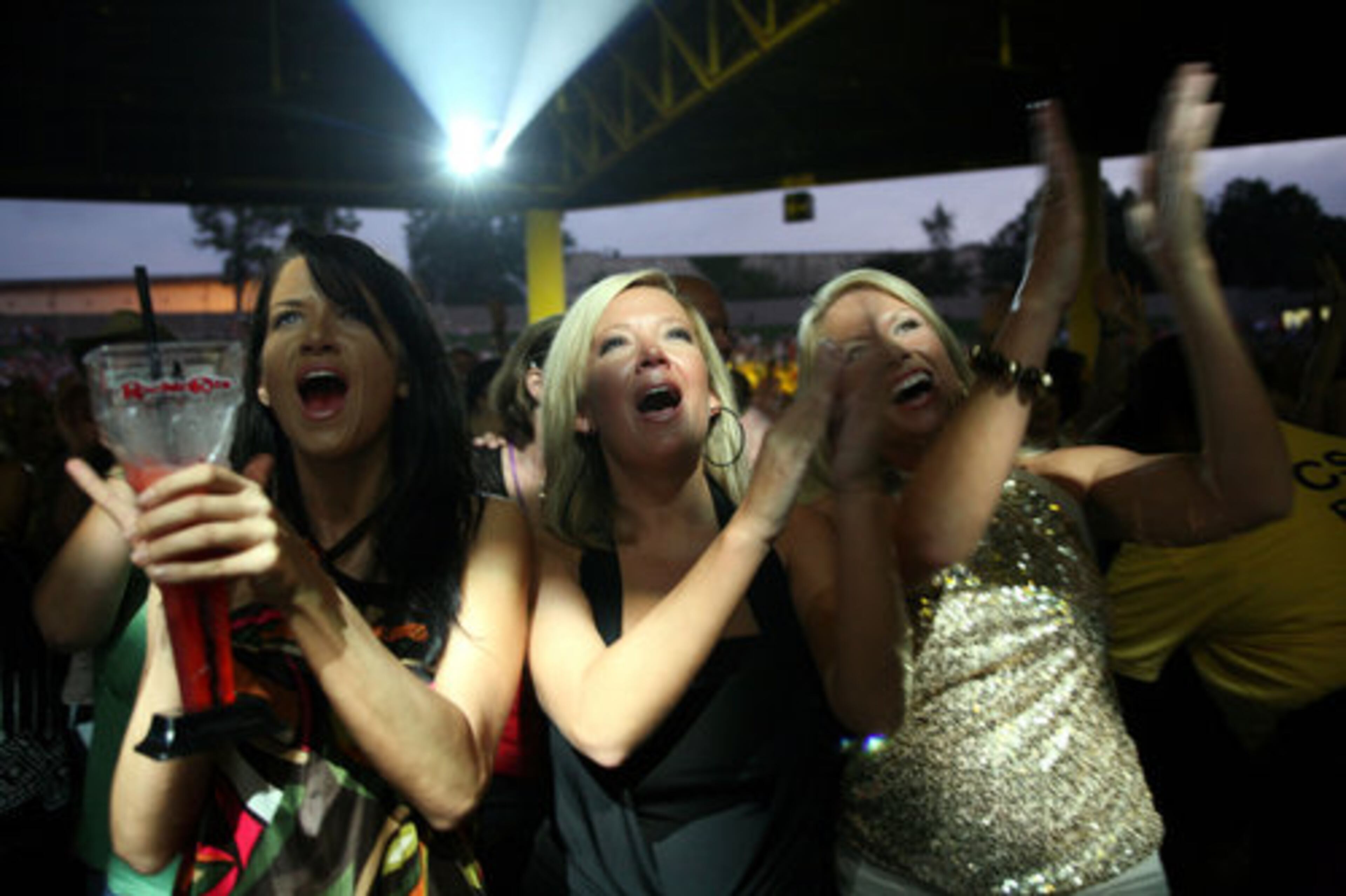 These Toby Keith fans hail from Pensacola, Fla. From left to right, Hillary Sunday, Tammy Dunsford and Tana Roberts.
