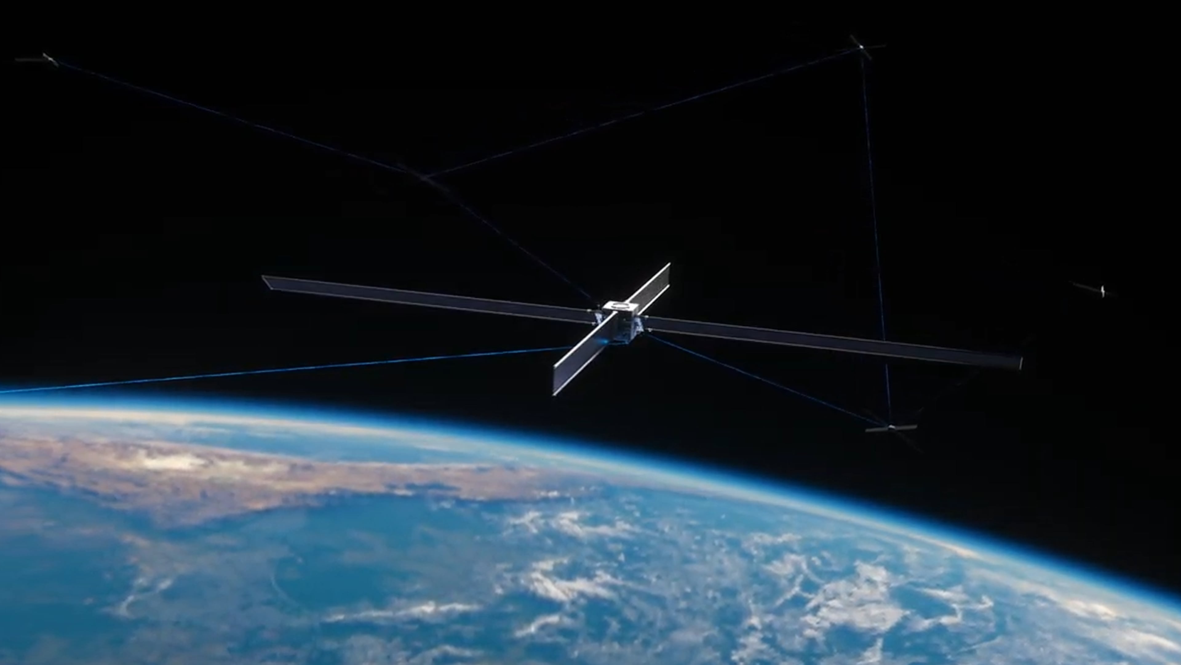 This is a rendering of the orbital data center technology that Marietta-based startup Atomic-6 said it can deliver for customers as soon as 2029. (Courtesy of Atomic-6)