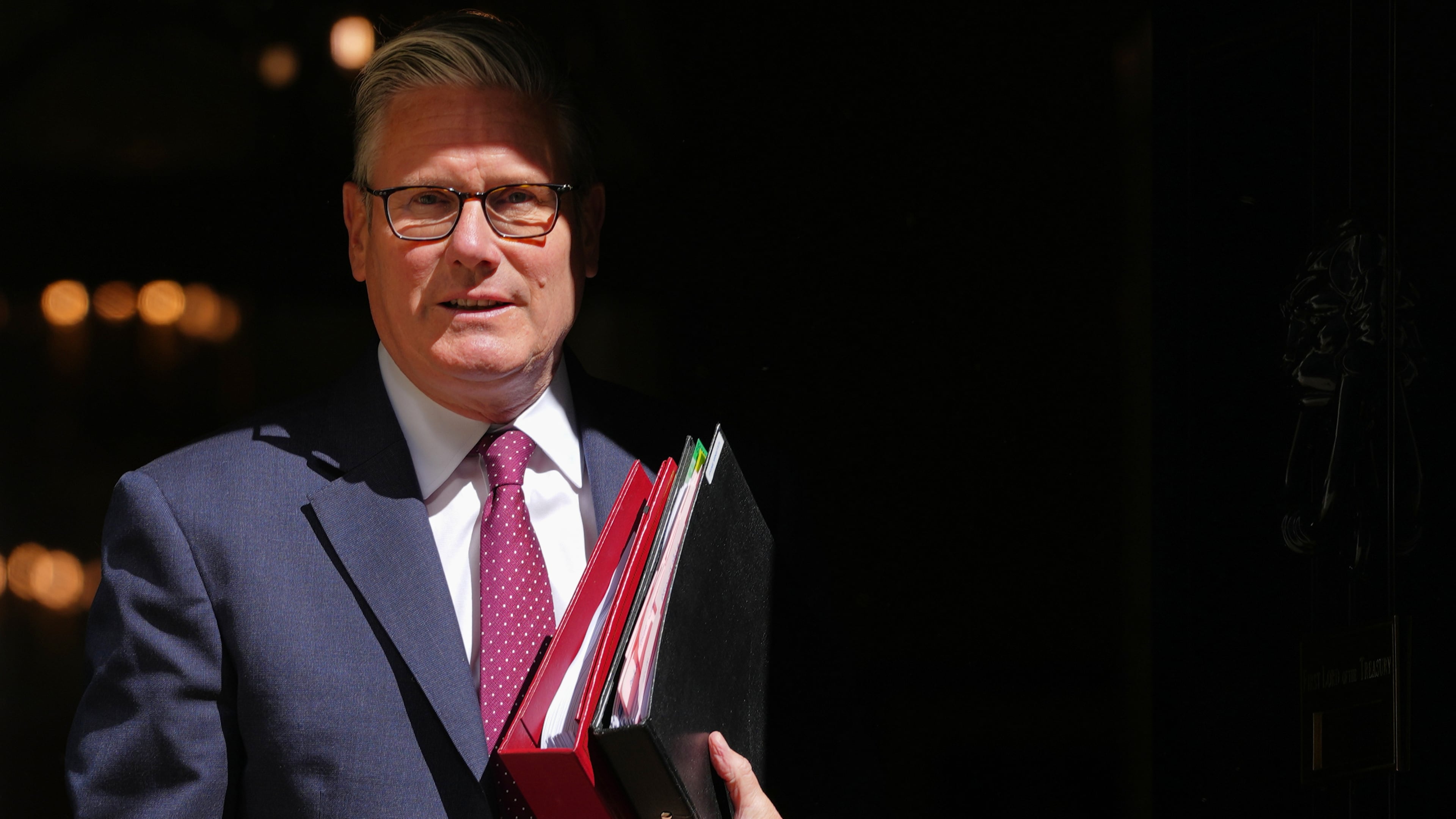 FILE - Britain's Prime Minister Keir Starmer leaves 10 Downing Street in London on April 29, 2026. (AP Photo/Kirsty Wigglesworth, File)