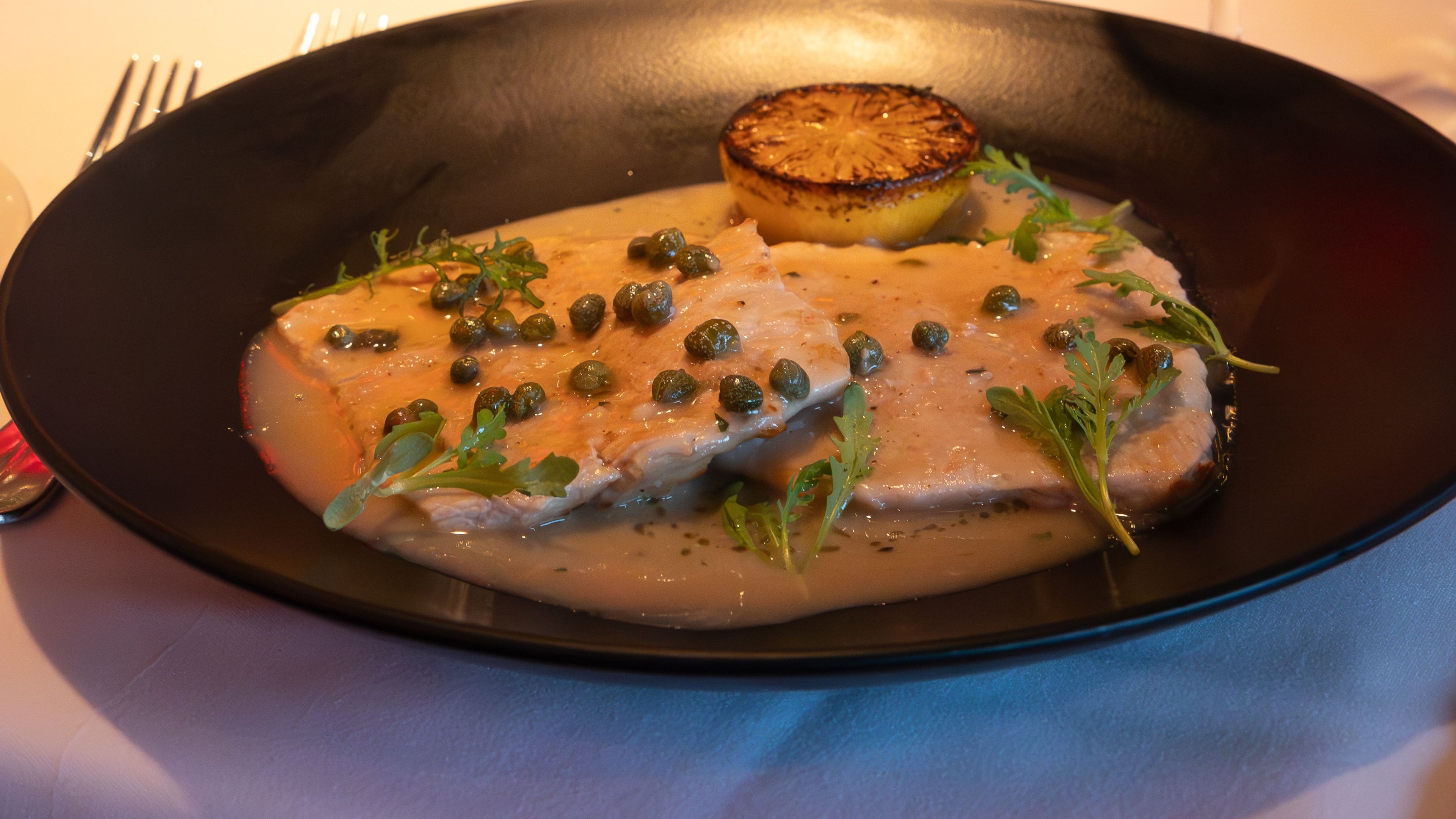 Pricci’s Veal Scaloppini Piccata. (Courtesy of Pricci/Graham Johnson)