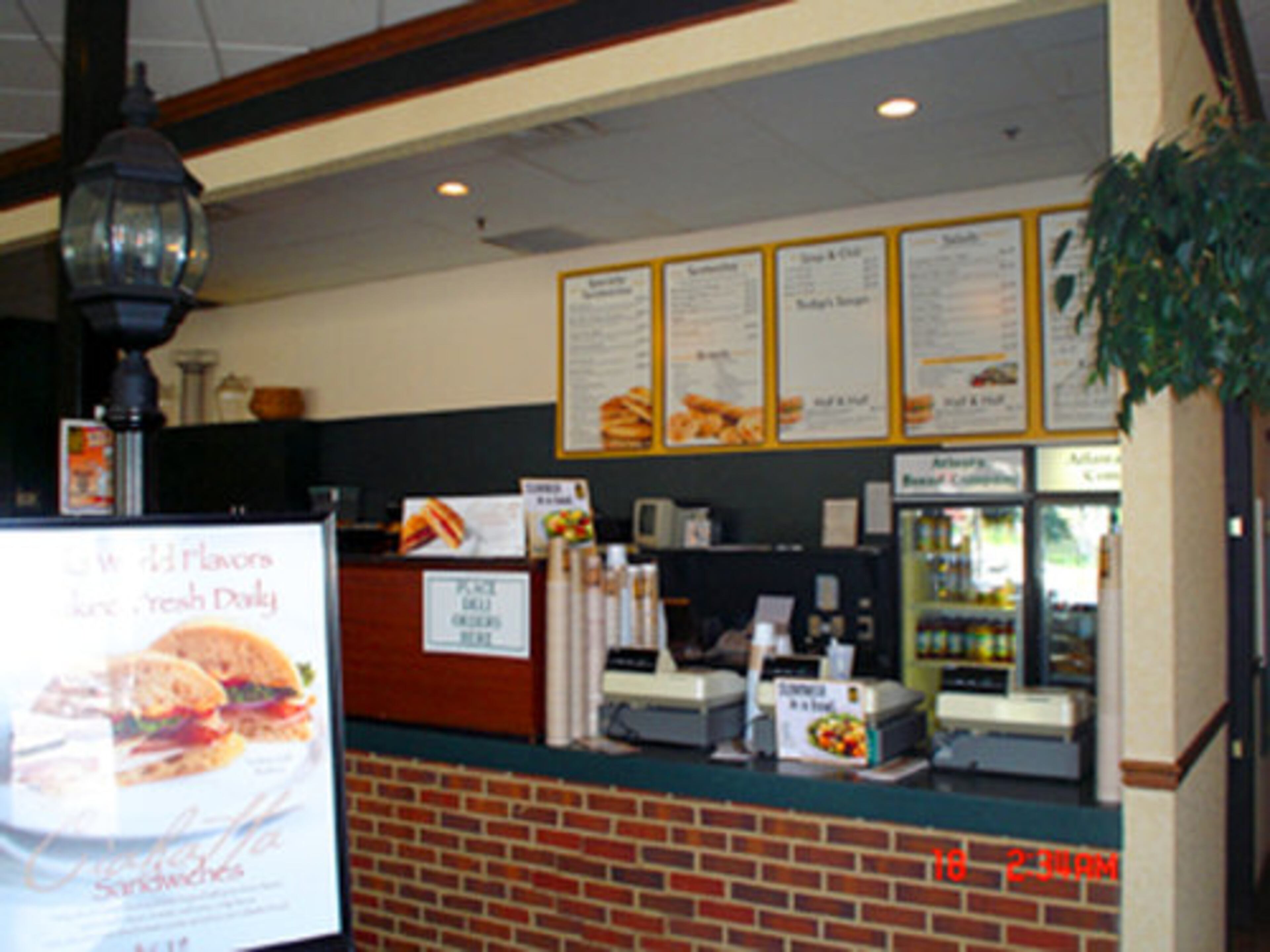 The "old look" where customers would place their orders.