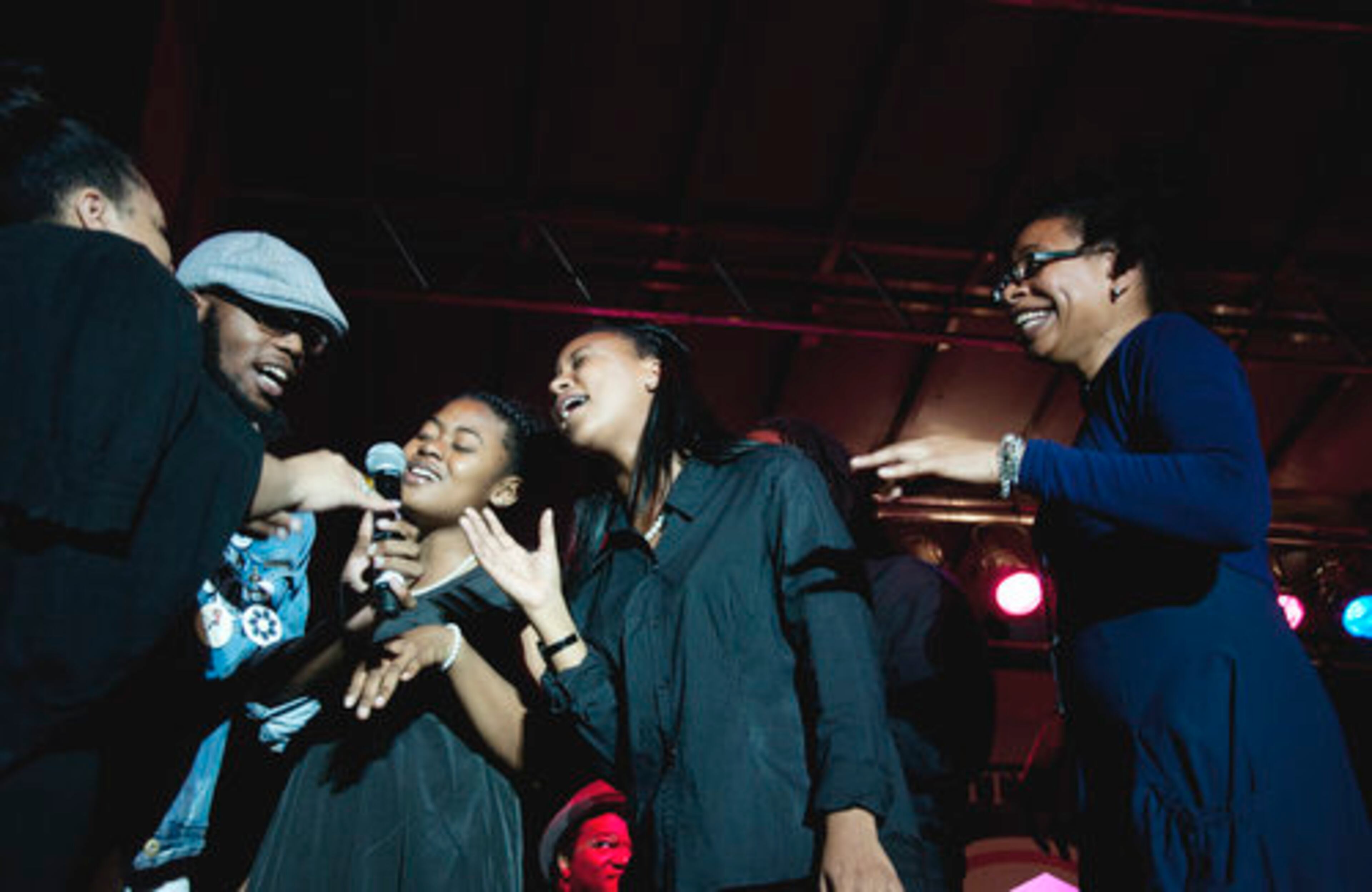 CAU Phiharmonic Legacy Jazz Ensemble performs on stage with Rachelle Ferrell.