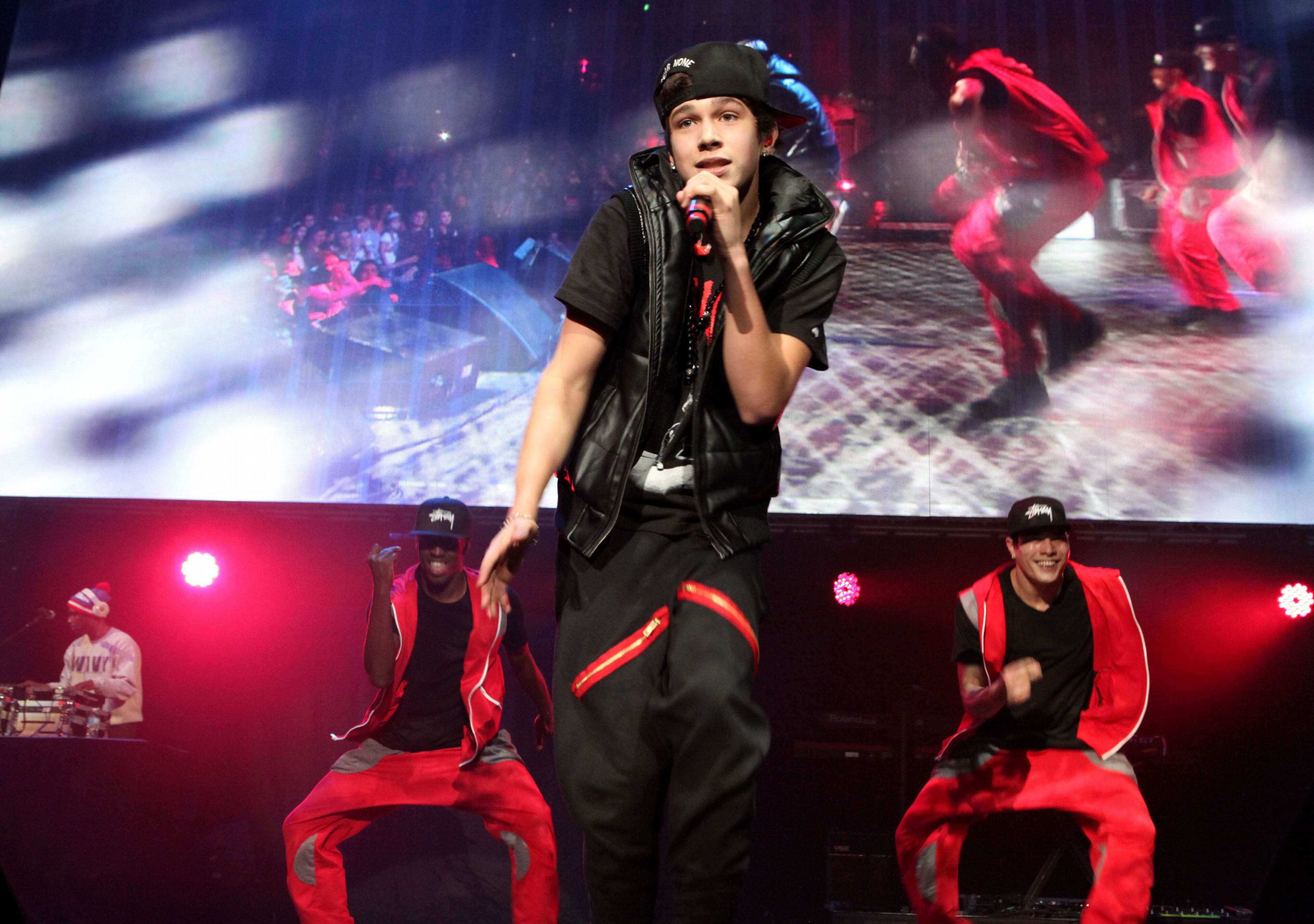 Austin Mahone performs.
