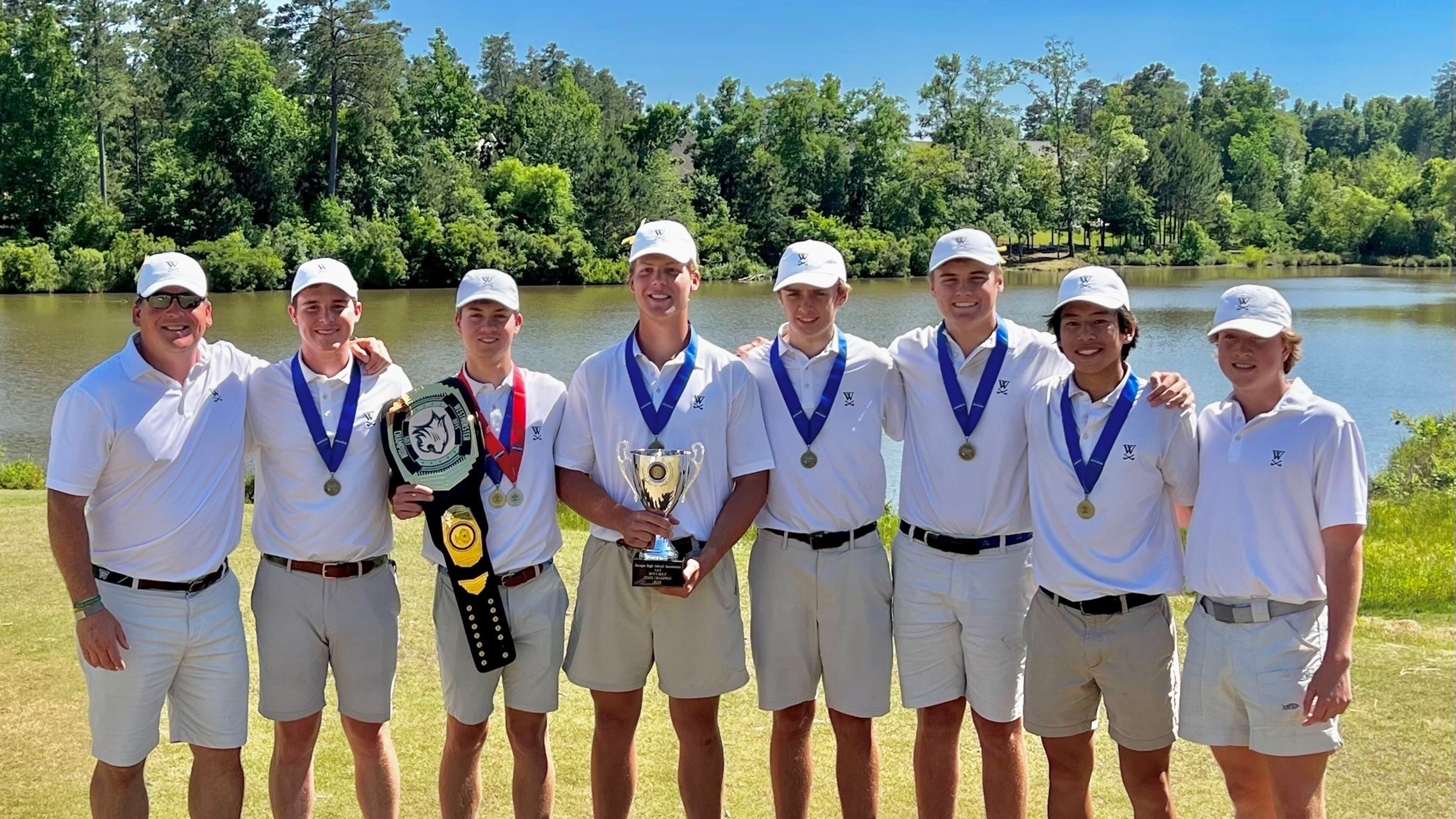 The Westminster boys won the 2022 GSGA Class 3A golf tournament. The Wildcats won nine of 10 tournaments in which they competed.