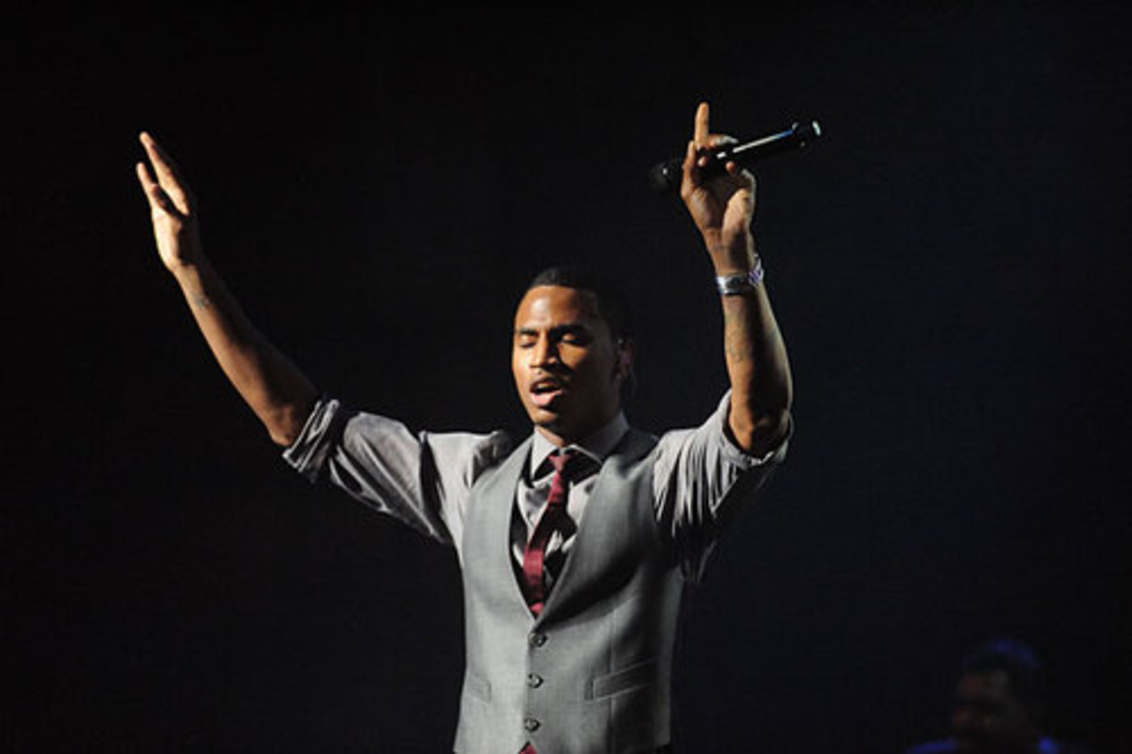 Trey Songz performs.