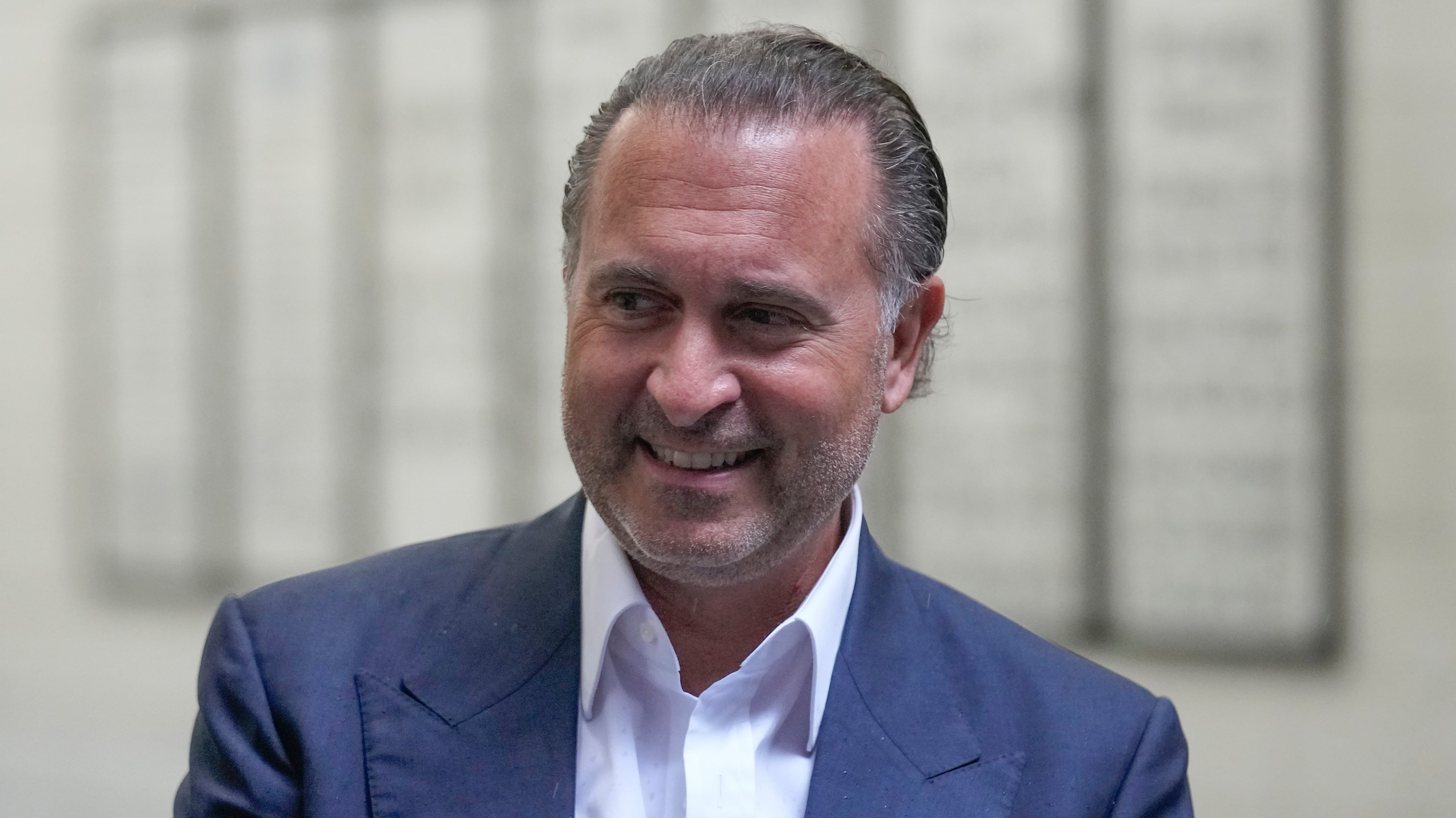 FILE - RedBird Capital Partners founder Gerry Cardinale leaves the DealBook Summit in New York, Wednesday, Nov. 30, 2022. (AP Photo/Seth Wenig, File)