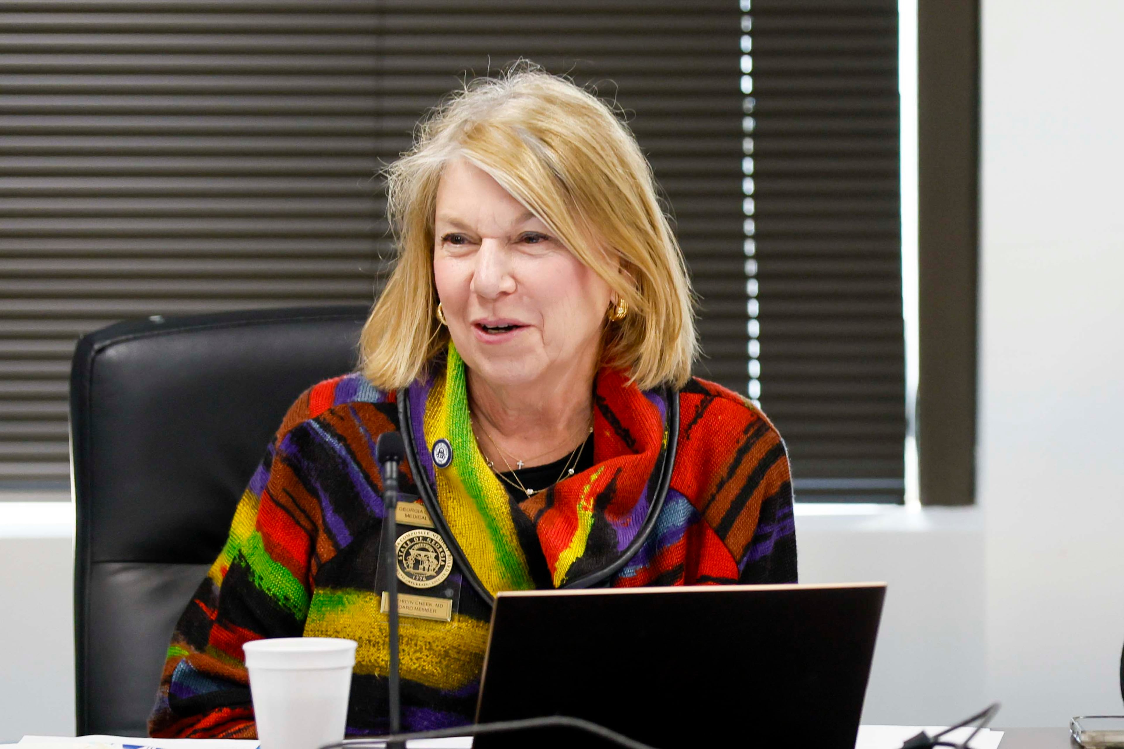 Dr. Kathryn K. Cheek, a board-certified pediatrician, is chairman of the Georgia Composite Medical Board. Cheek says the board wants to know about doctors, but that "we don’t have the ability to run down the street and knock on everybody’s door." (Miguel Martinez/AJC)