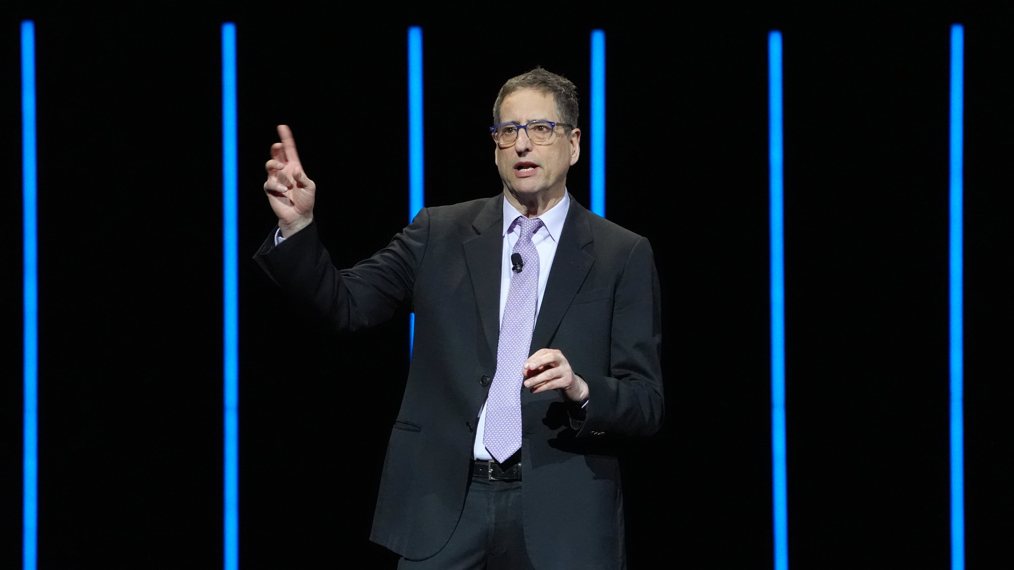 Tom Rothman, chairman and CEO of Sony Pictures Entertainment Motion Picture Group, speaks during opening night and the Sony Pictures Entertainment presentation at CinemaCon on Monday, April 14, 2026, at Caesars Palace in Las Vegas. (AP Photo/Chris Pizzello)