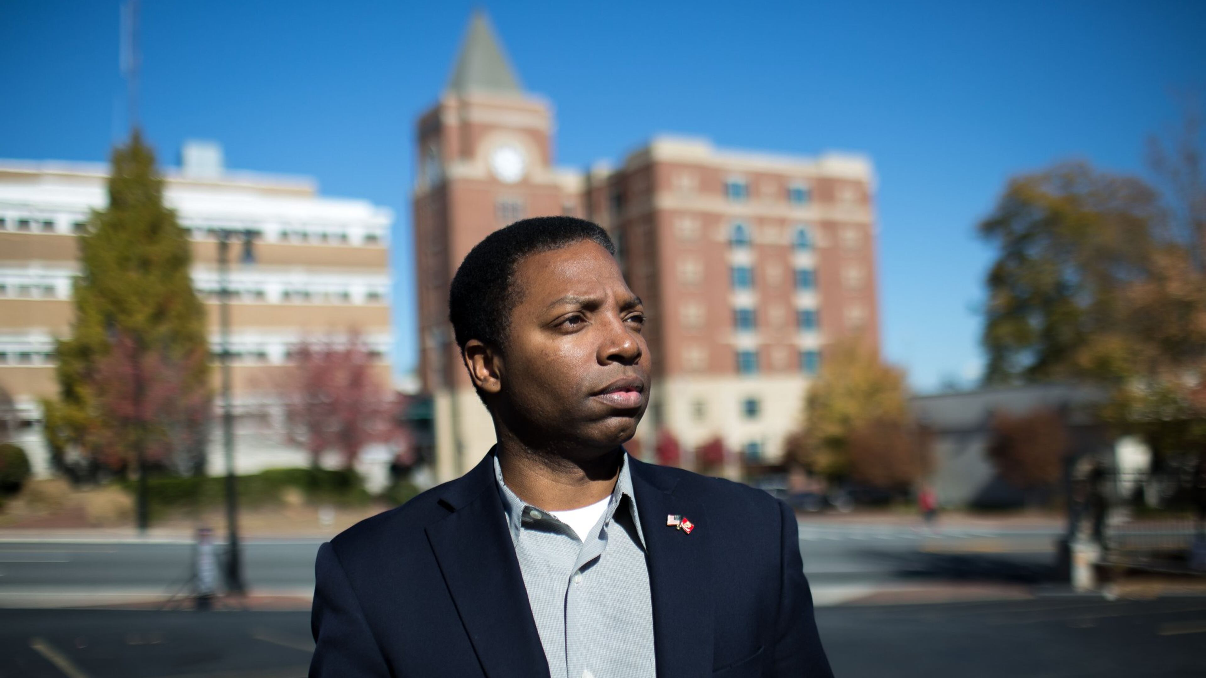 Michael Owens, chair of the Cobb Democratic Party, poses for a portrait, Monday, Nov. 21, 2016, in Marietta, Ga. BRANDEN CAMP/SPECIAL