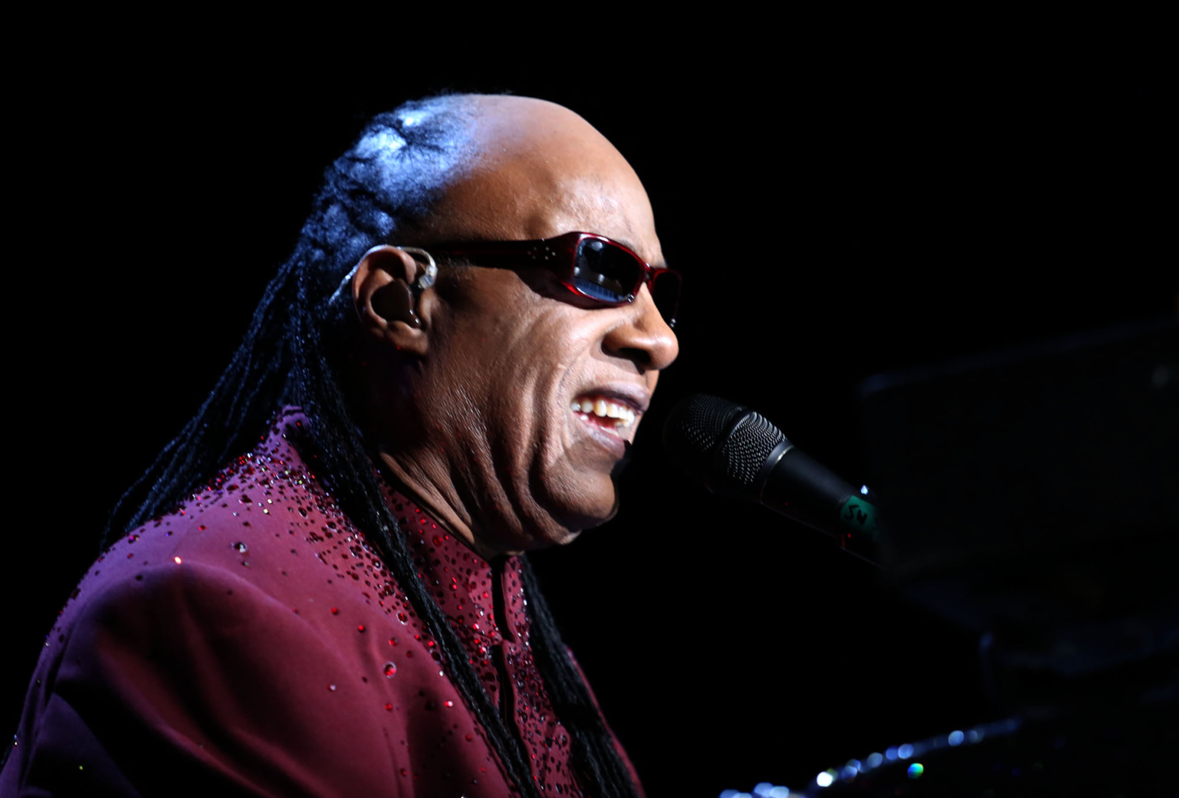 The legendary singer, musician, songwriter and Stevie Wonder brings his tour celebrating his landmark album, "Songs in the Key of Life," to Atlanta, performing to a sold-out audience at Philips Arena. The double album was released in 1976 and became the best-selling and most critically acclaimed album of his career and ranked 57 on Rolling Stone magazine's list of 500 greatest albums of all time. (Akili-Casundria Ramsess/Special to the AJC)