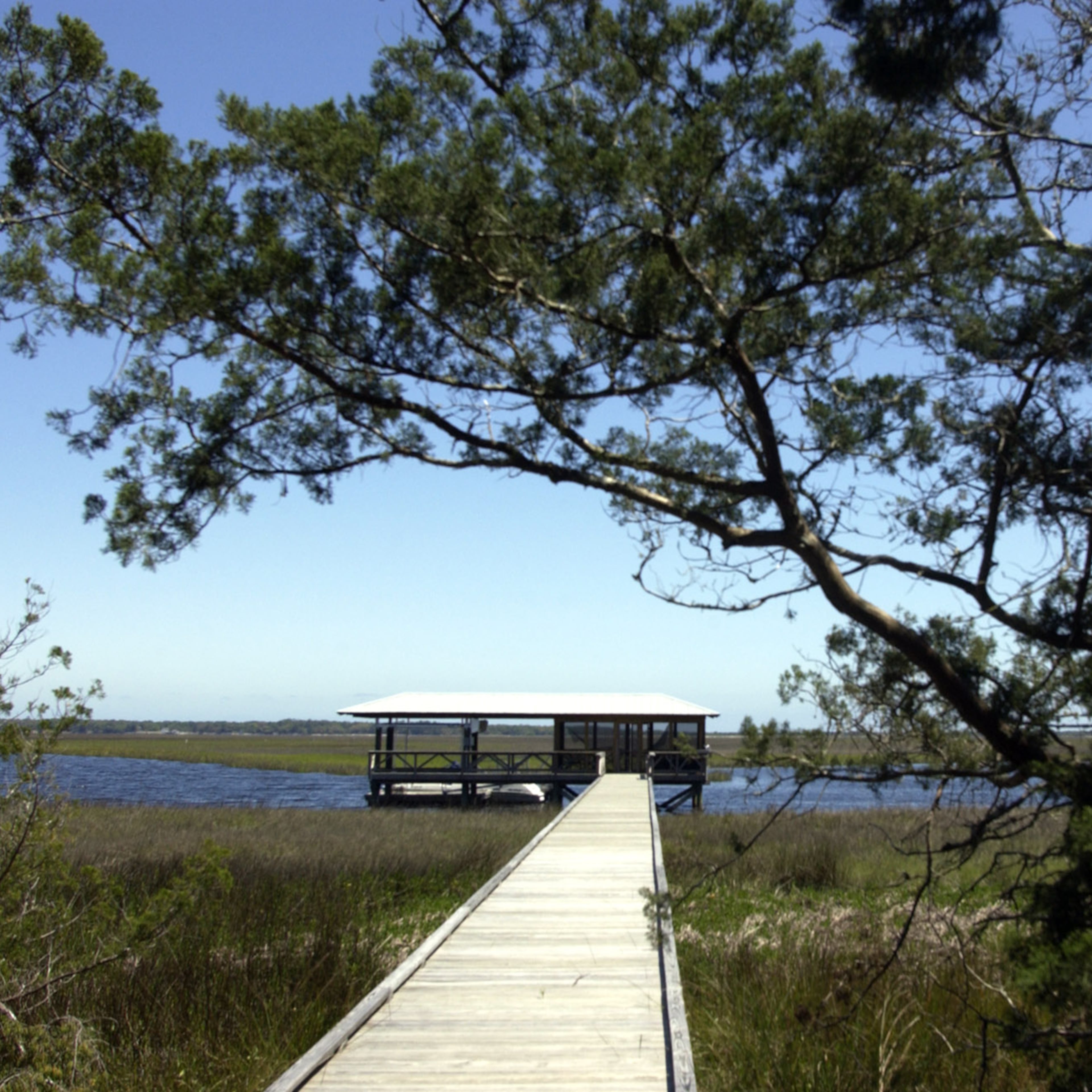 A dock in St. Marys overlooking tidal marshes on Georgia's coast, as seen in 2005. (AP FILE)