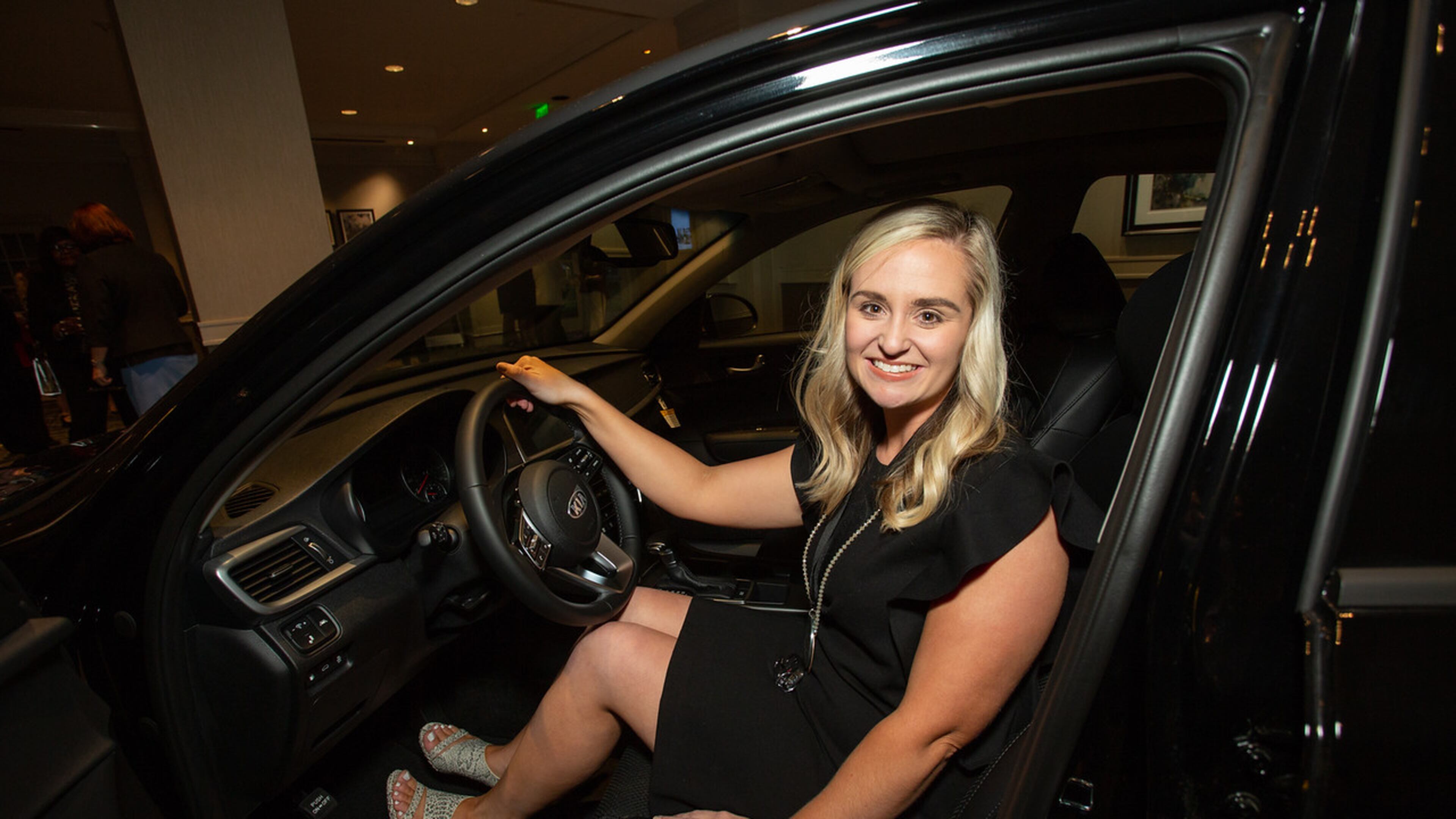 Heather Williamson is the 2019 Technical College System of Georgia’s recipient of its Georgia Occupational Award of Leadership. She received the program’s grand prize: program’s grand prize: a new, made-in-Georgia 2019 KIA Optima, courtesy of KIA Motors Manufacturing Georgia and delivered by Ed Voyles KIA of Chamblee. PHOTO CREDIT: TECHNICAL COLLEGE SYSTEM OF GEORGIA.