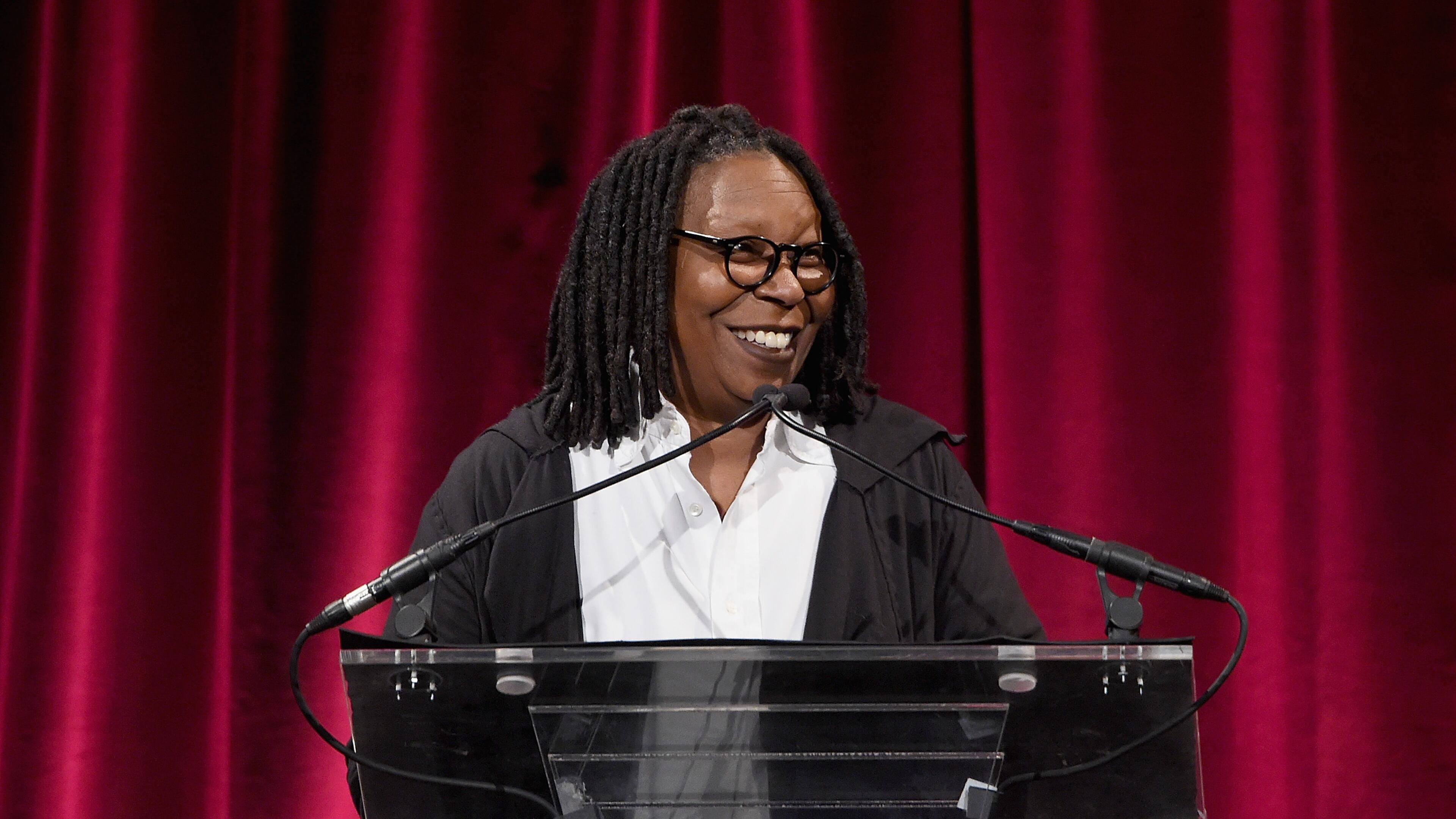 NEW YORK, NY - JANUARY 26: Whoopi Goldberg speaks at the 20th Annual FGI Rising Star Awards at Cipriani 42nd Street on January 26, 2017 in New York City. (Photo by Jamie McCarthy/Getty Images)