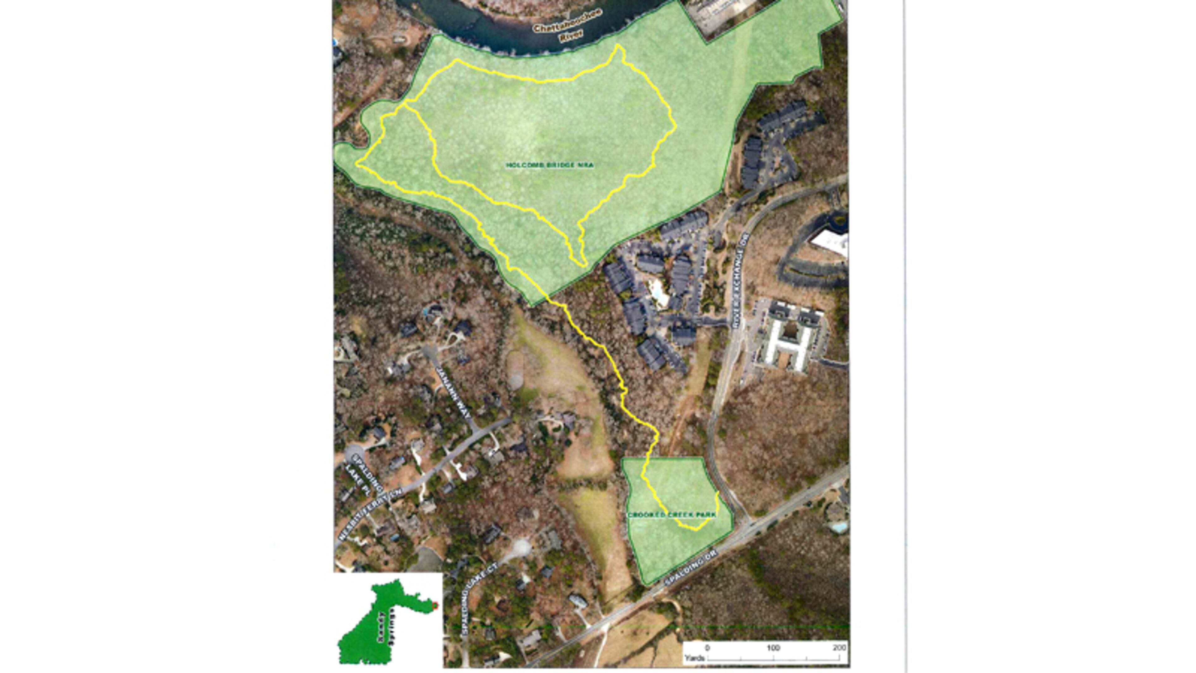 The Crooked Creek Park Trail will connect Crooked Creek Park in Sandy Springs with National Park Service land along the Chattahoochee River. CITY OF SANDY SPRINGS