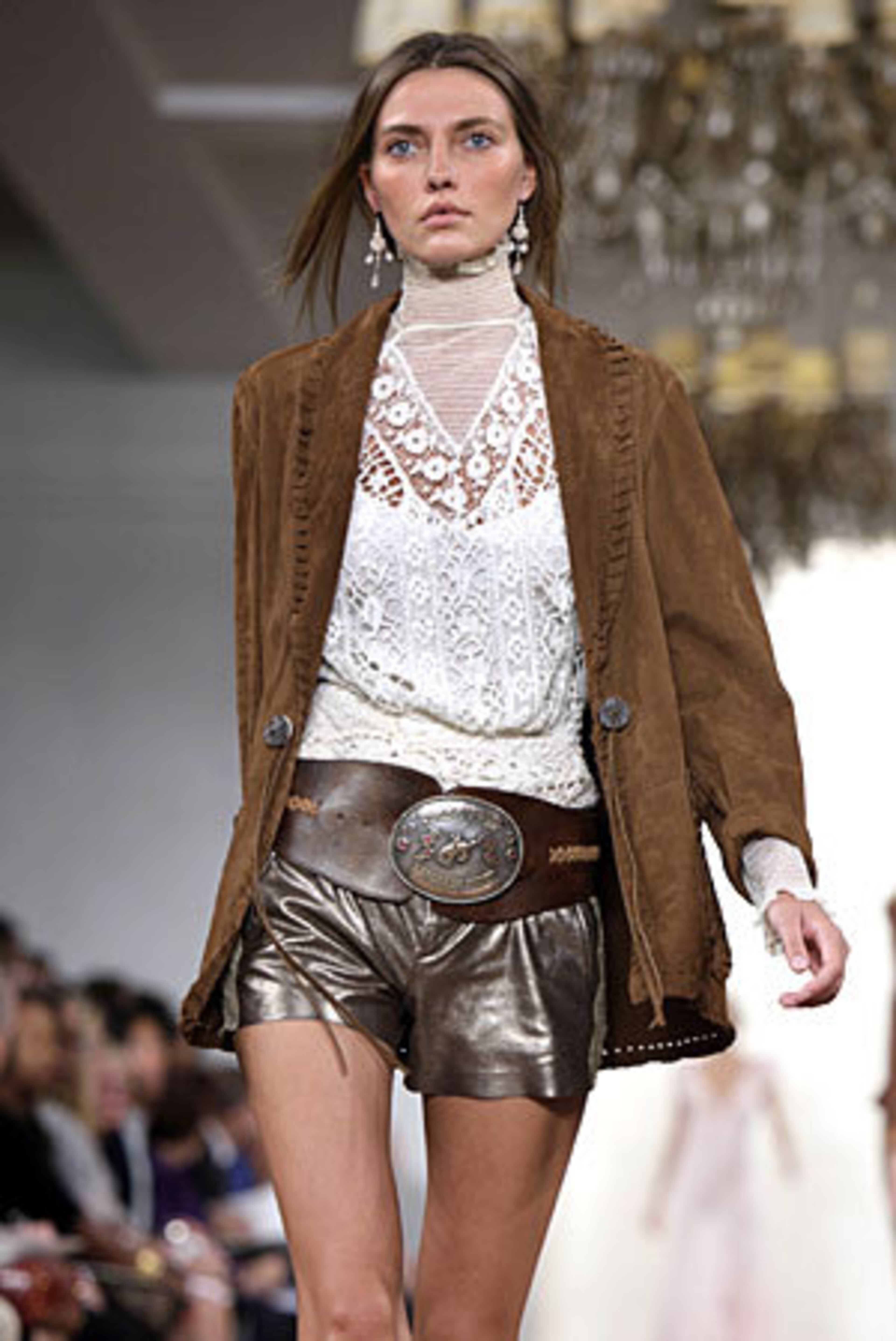 The spring 2011 collection of Ralph Lauren is modeled during Fashion Week in New York, Thursday, Sept. 16, 2010.