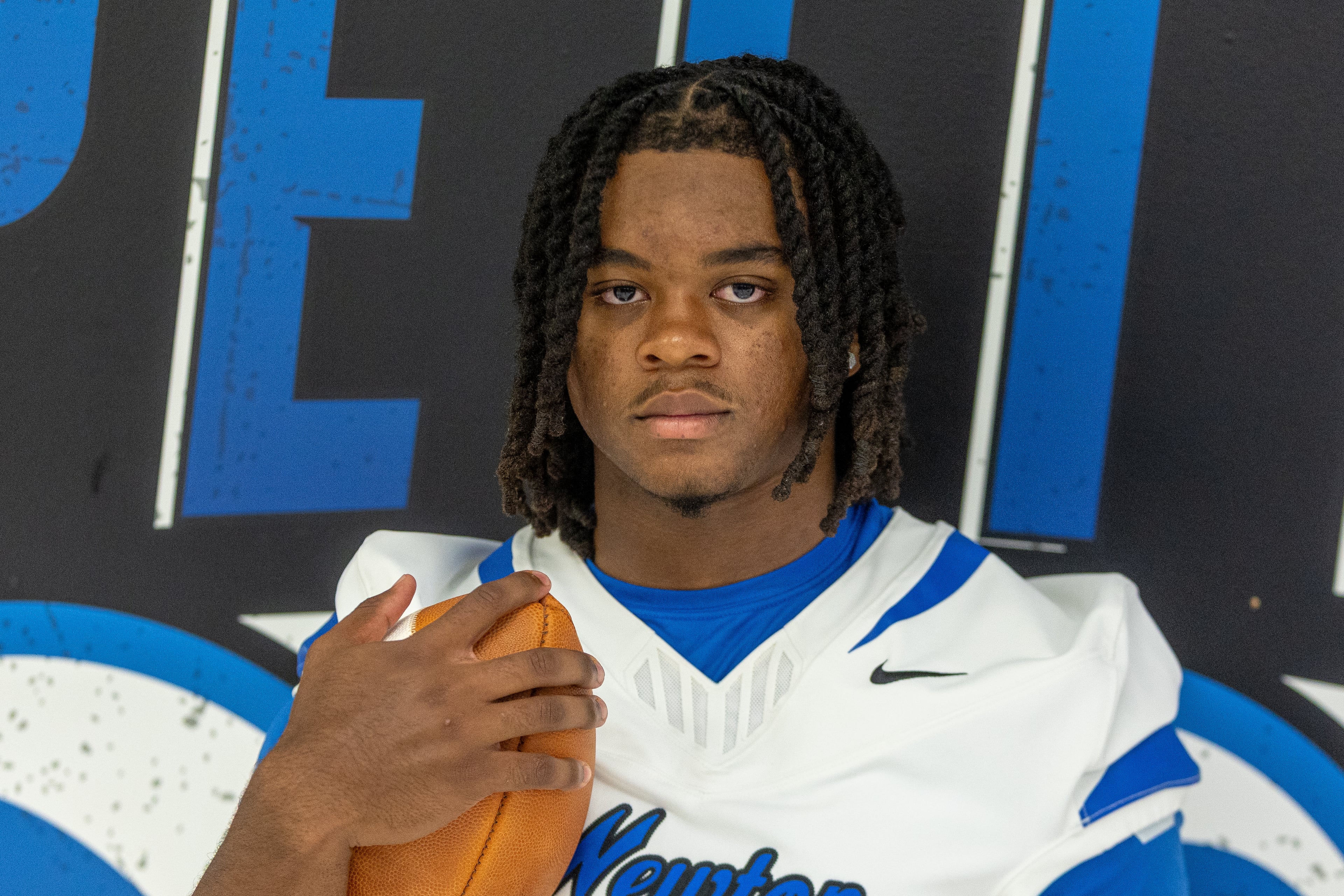 Newton High 4-star running back Kevin Hartsfield is the consensus No. 1 RB prospect nationally in the 2028 class. He's already totaled up 2,026 yards on 12.9 yards per carry with 20 touchdowns in his first two varsity seasons. (Jeff Sentell/DawgNation)