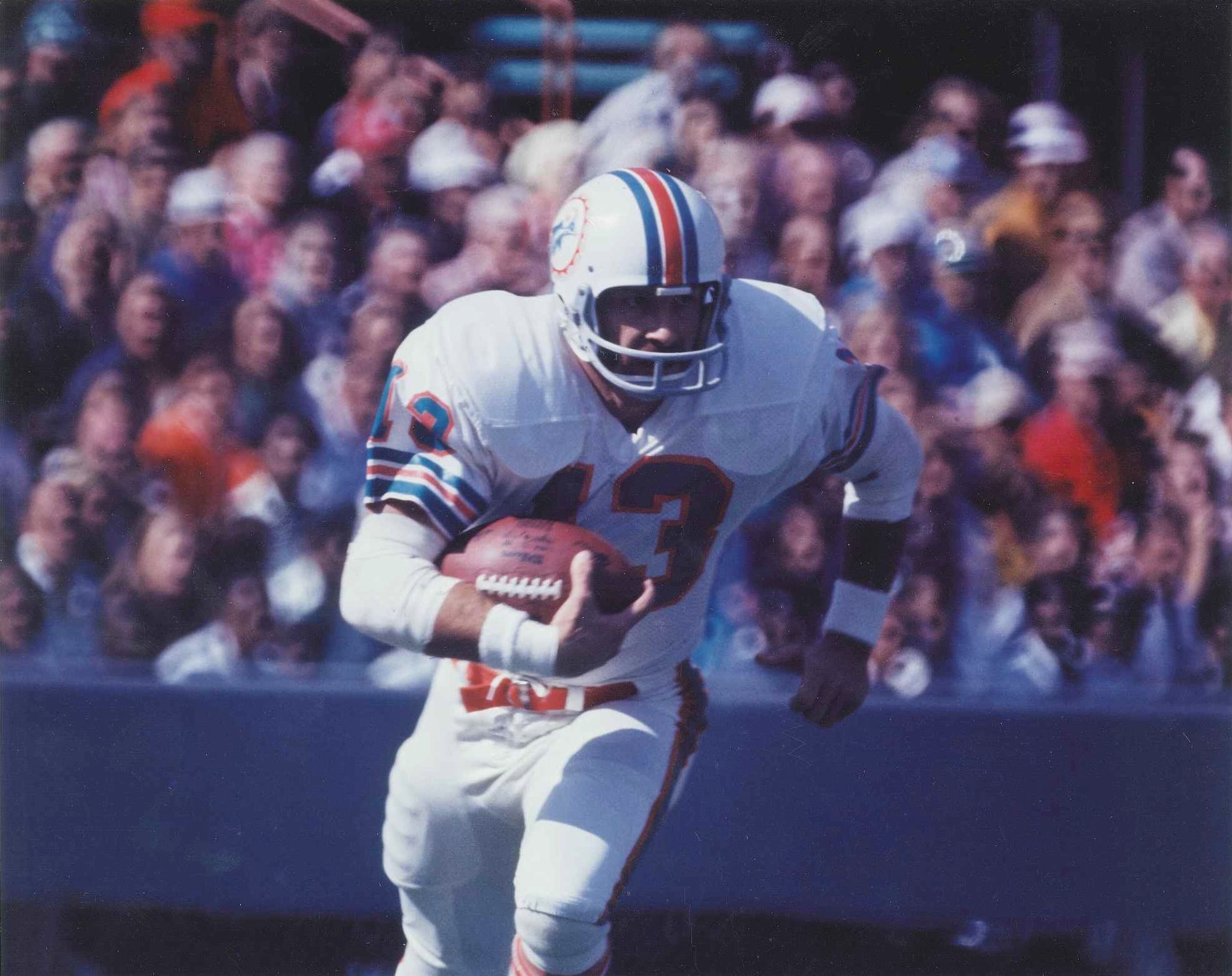 Scott, shown in the NFL in this photo, shares Georgia’s career interception record with Bacarri Rambo and Dominick Sanders. Photo courtesy of the Georgia Athletic Department