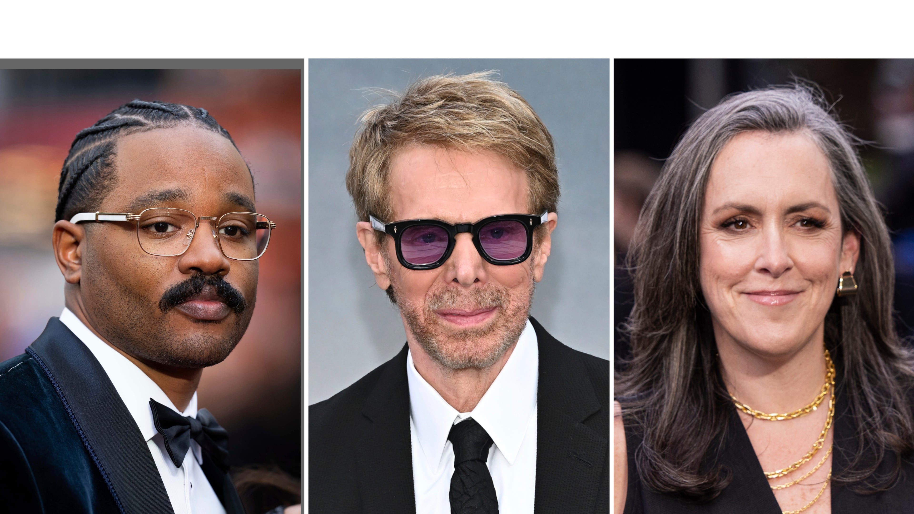 This combination of images shows filmmaker Ryan Coogler, from left, and producers Jerry Bruckheimer and Emma Thomas. (AP Photo)