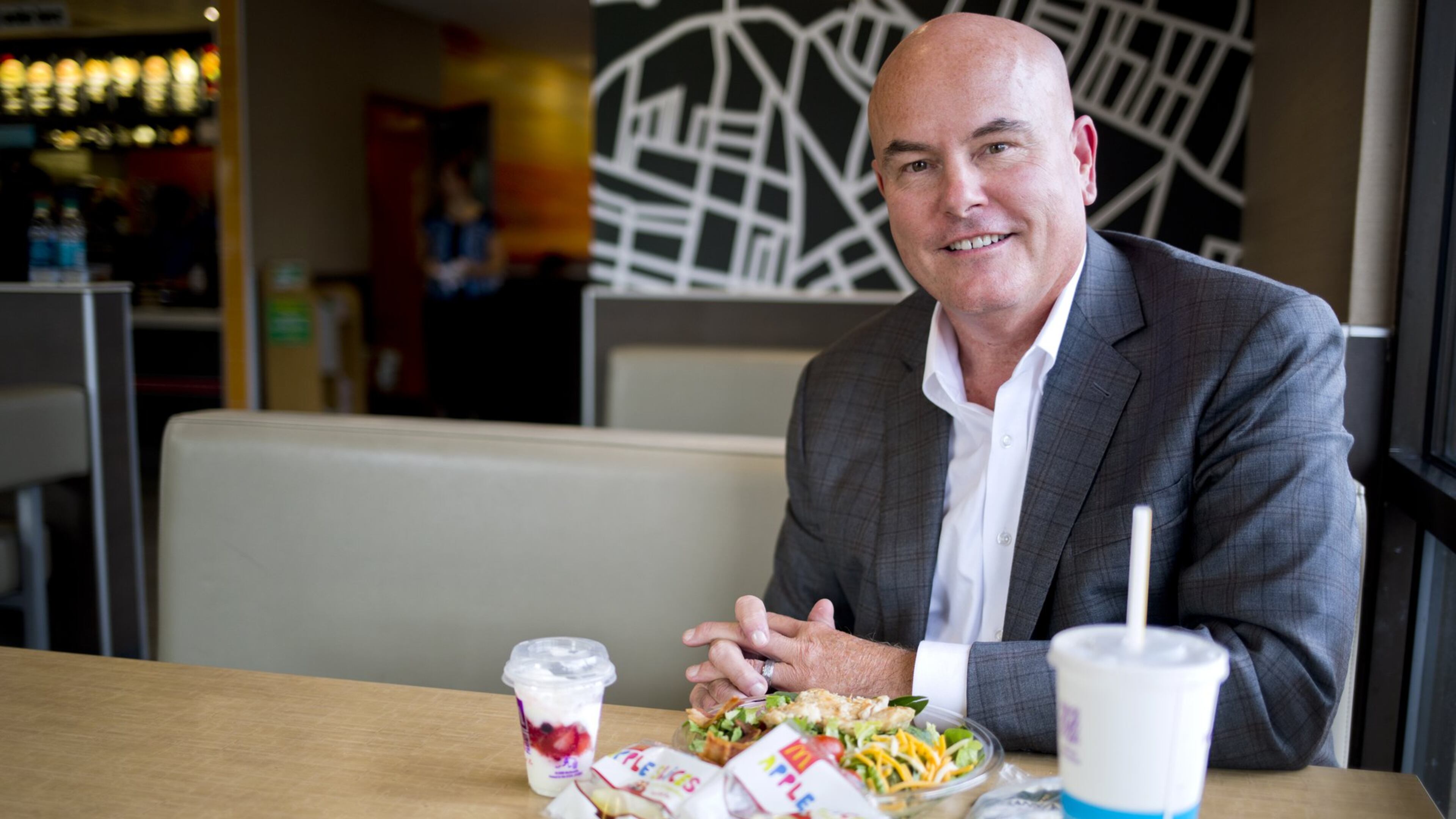John Cisna at McDonalds on Northlake Blvd in Palm Beach Gardens on Oct. 28, 2015. Cisna ate only food from McDonalds for 90 days and lost 60 pounds. He is now a brand ambassador for the company. (Brianna Soukup / The Palm Beach Post)
