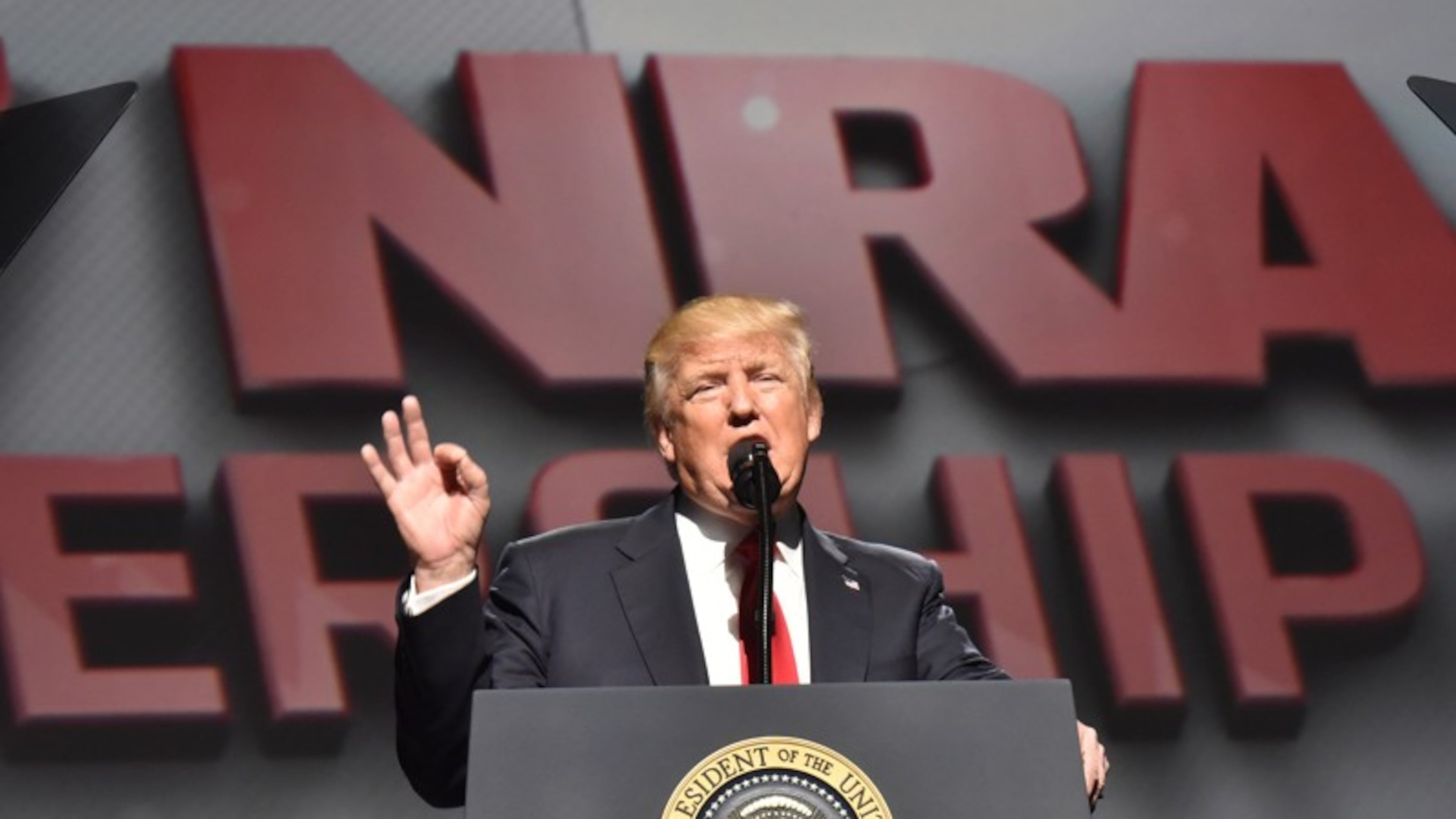 President Donald Trump was in Atlanta recently for the NRA convention. AJC photo: Hyosub Shin