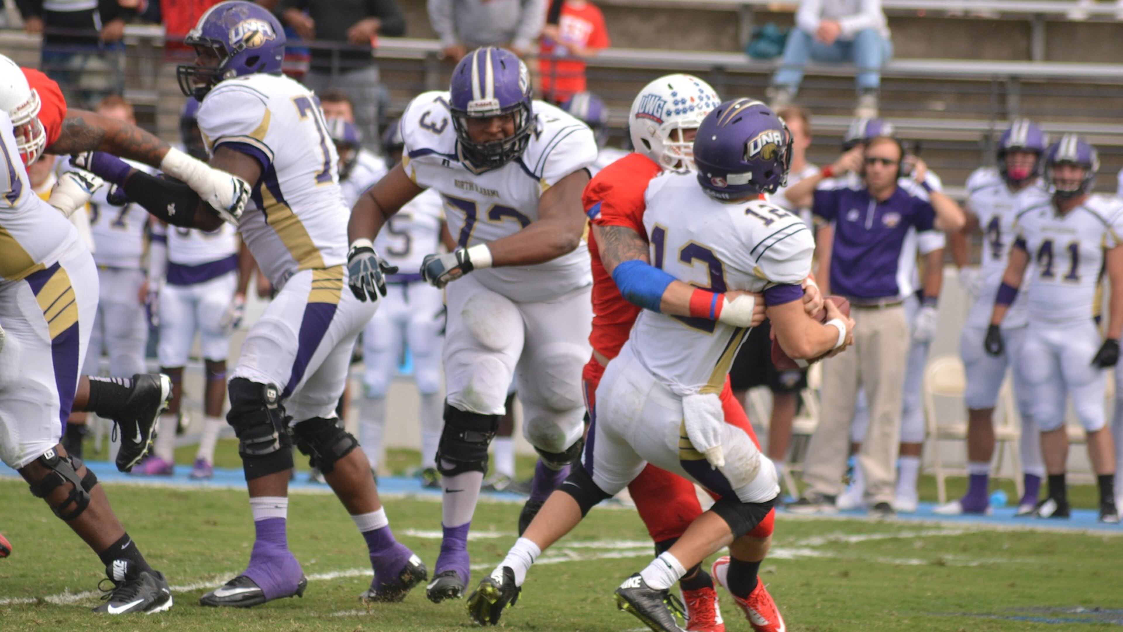 West Georgia defensive end Dylan Donahue is tied for third in Division II with 13 sacks. He led the Wolves with 12 last year.CREDIT: West Georgia Athletics