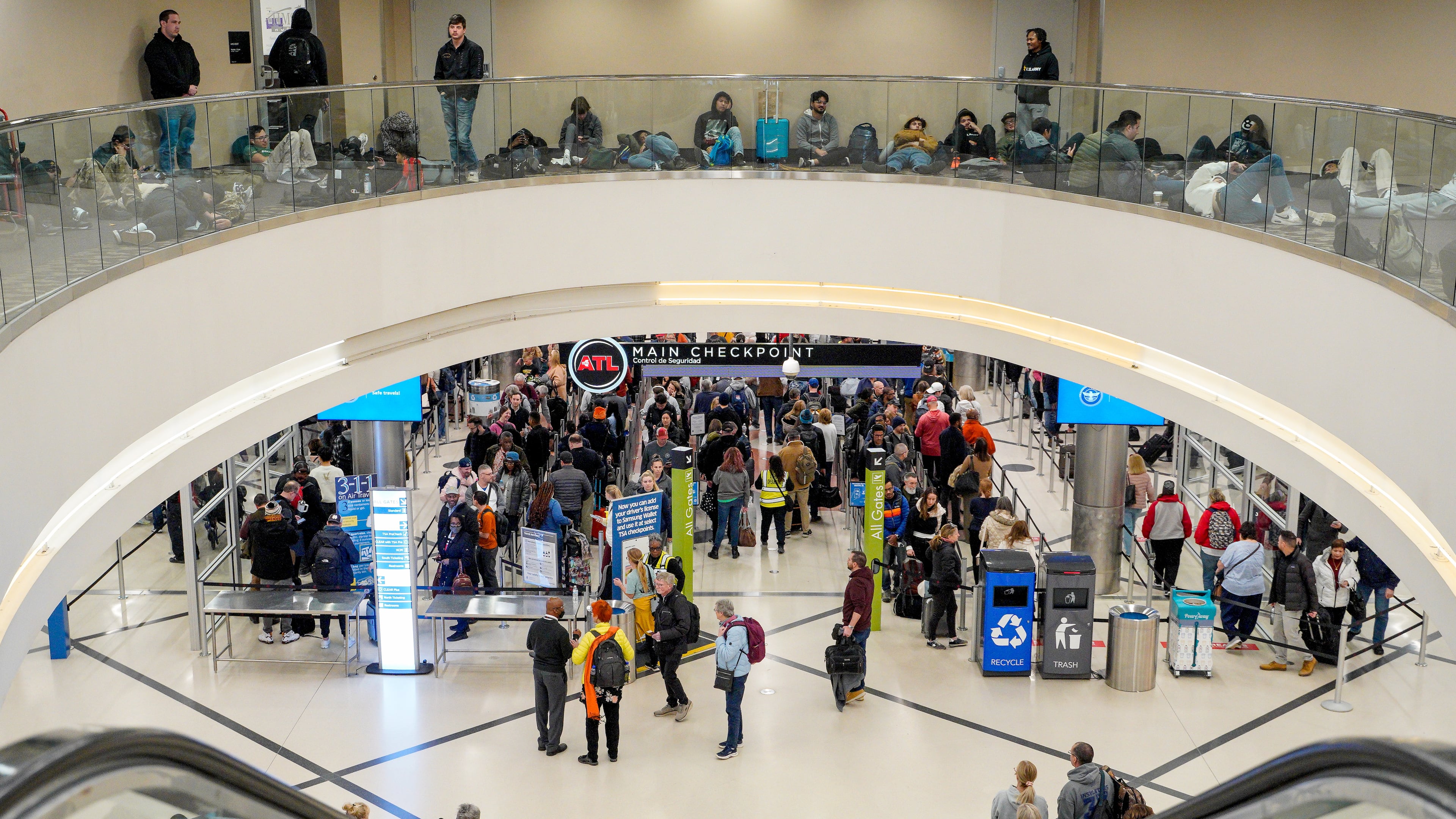 The TSA officer was arrested Tuesday at the Atlanta airport.