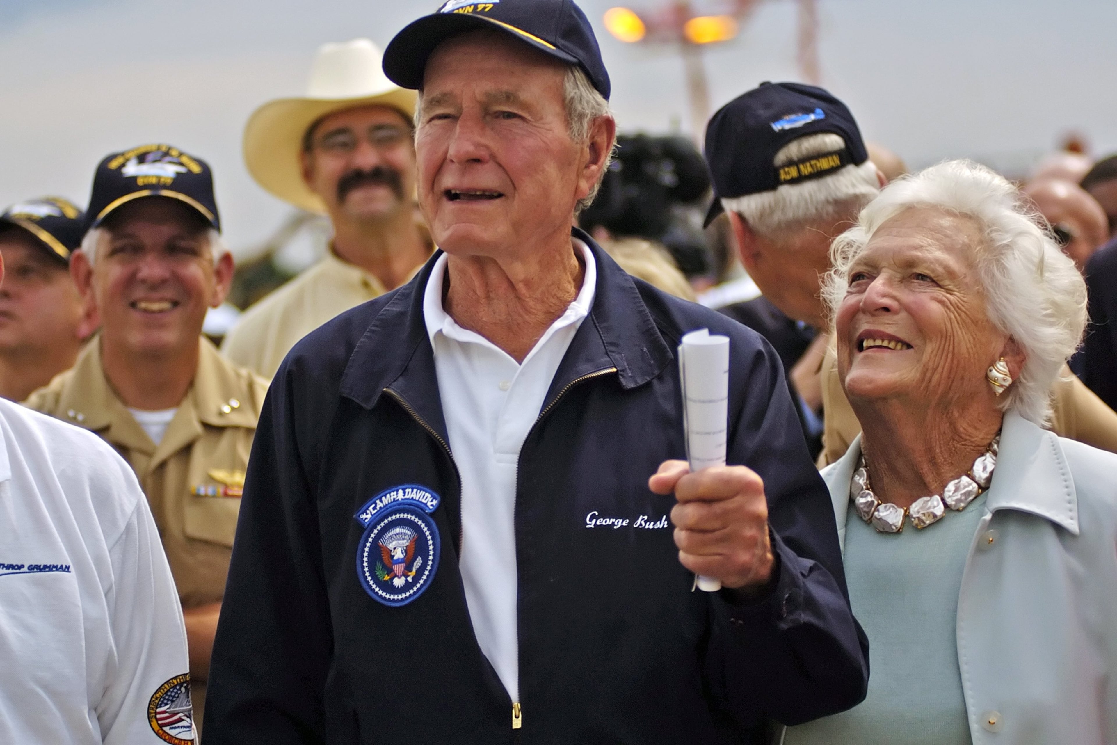 Former U.S. President George H. W. Bush was a U.S. Navy pilot during World War II. (Photo by Gary C. Knapp/Getty Images)