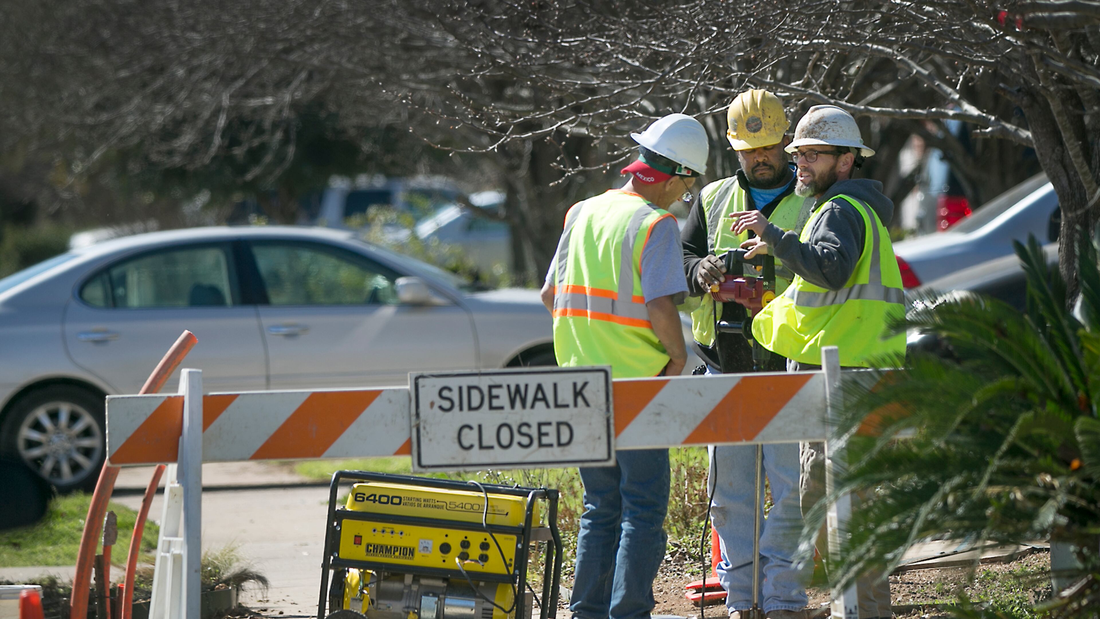Contractors for Google Fiber are continuing the ground work for the fast speed internet provider in the Springfield subdivision in southeast Austin off of E. William Cannon Dr. as of Friday afternoon February 5, 2016. Some neighbors have complained about the length of time workers are spending on a particular block, the amount of hassle with work trucks and debris, and some problems with utilities and street flooding. Workers dig holes for the lines along the sidewalks off of Running Water Drive.
RALPH BARRERA/ AMERICAN-STATESMAN
