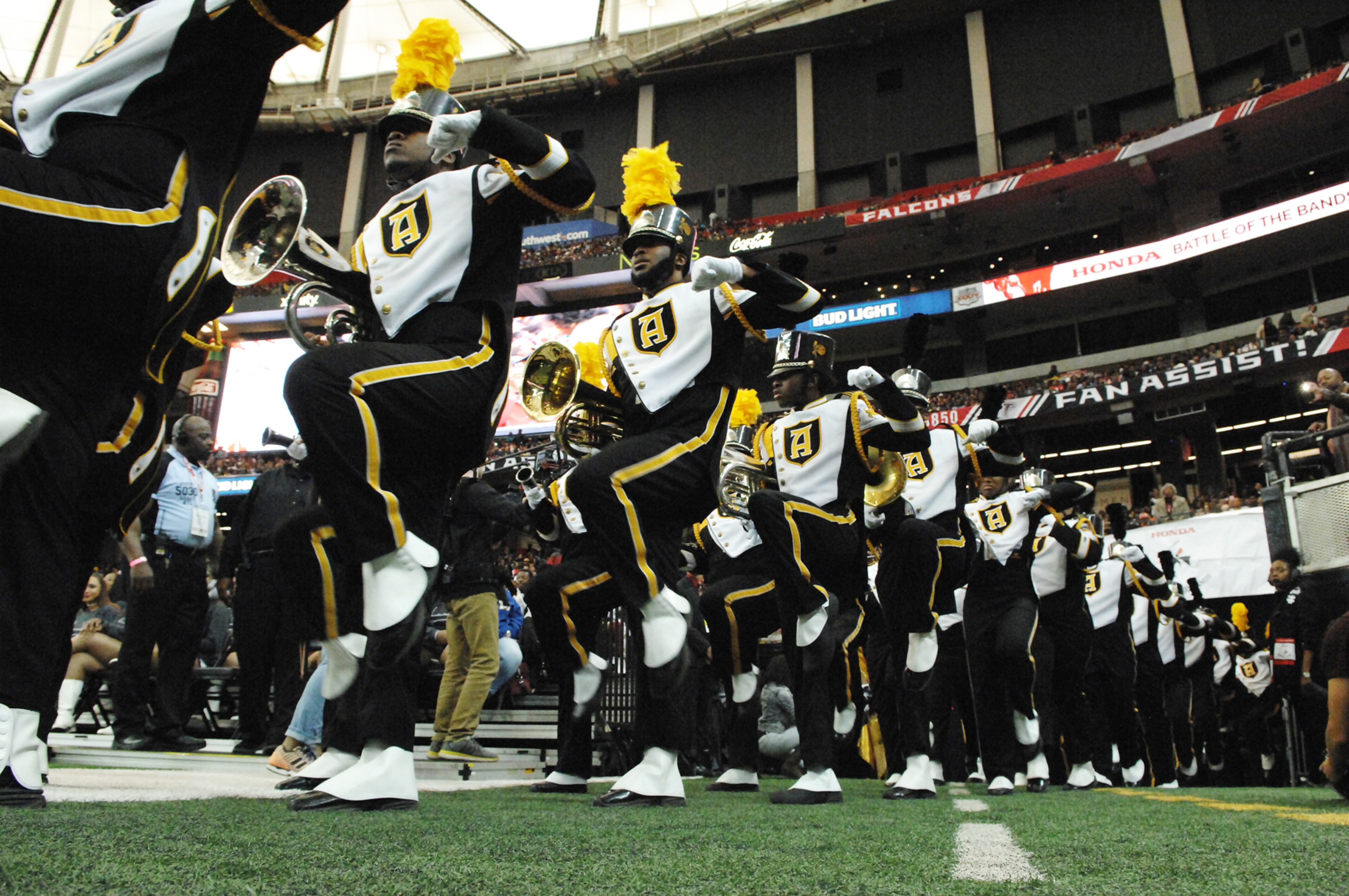 012817 Alabama State marching band takes the field. Battle of the Bands at the Georgia Dome in Atlanta.
W.A. Bridges Jr. special