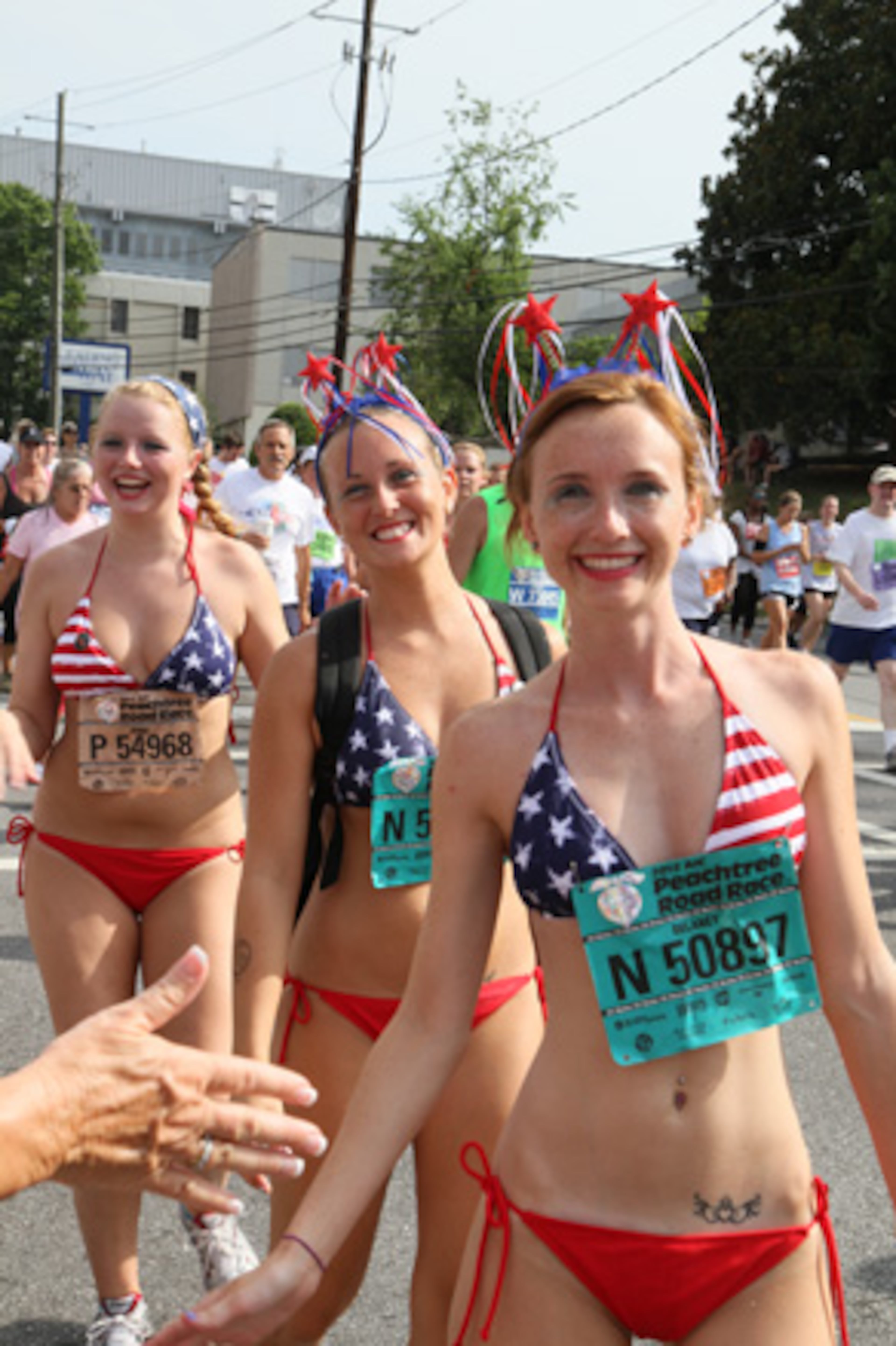 Many showed their support for America.