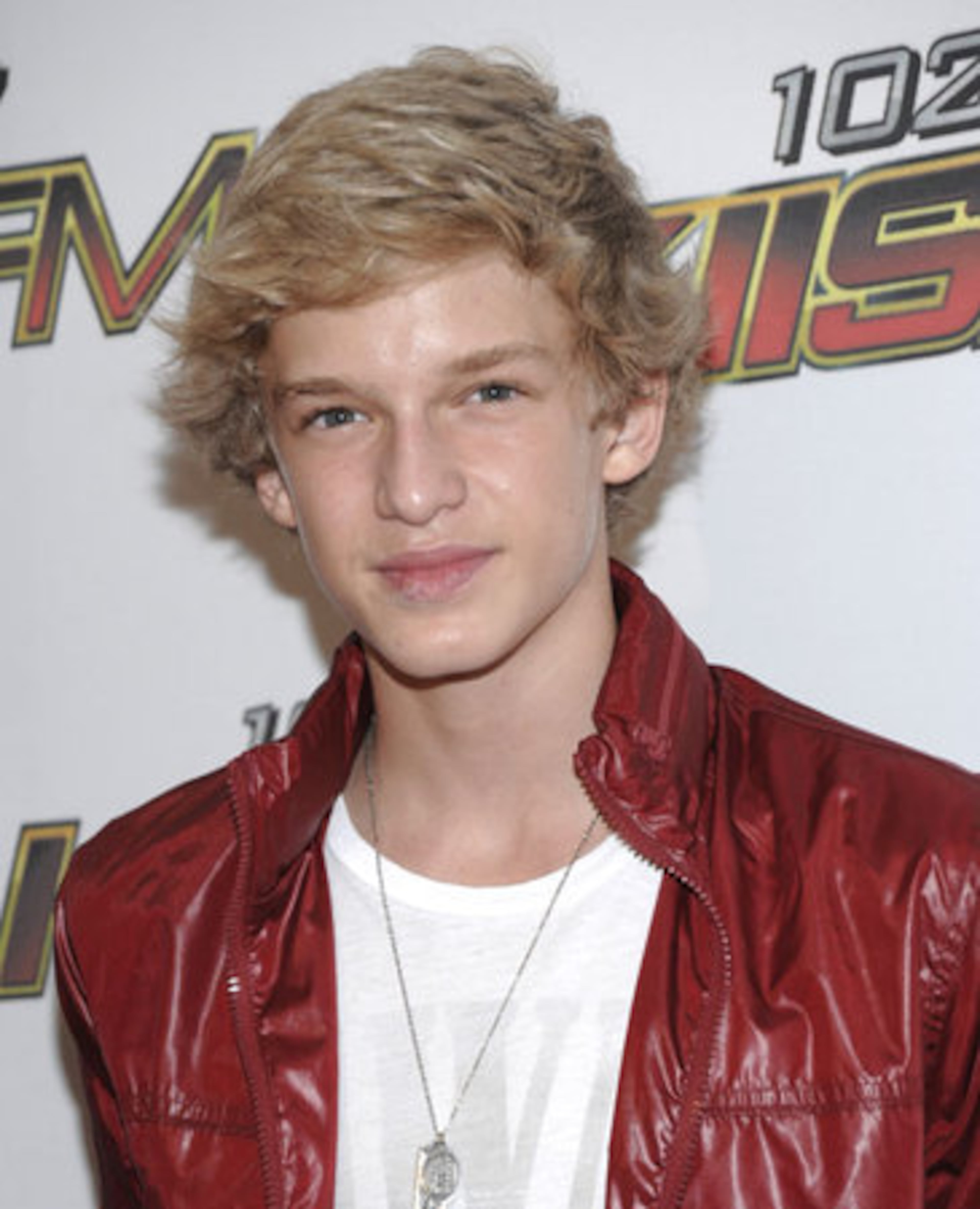 Fourteen-year-old Australian pop/R&B singer Cody Simpson arrives.