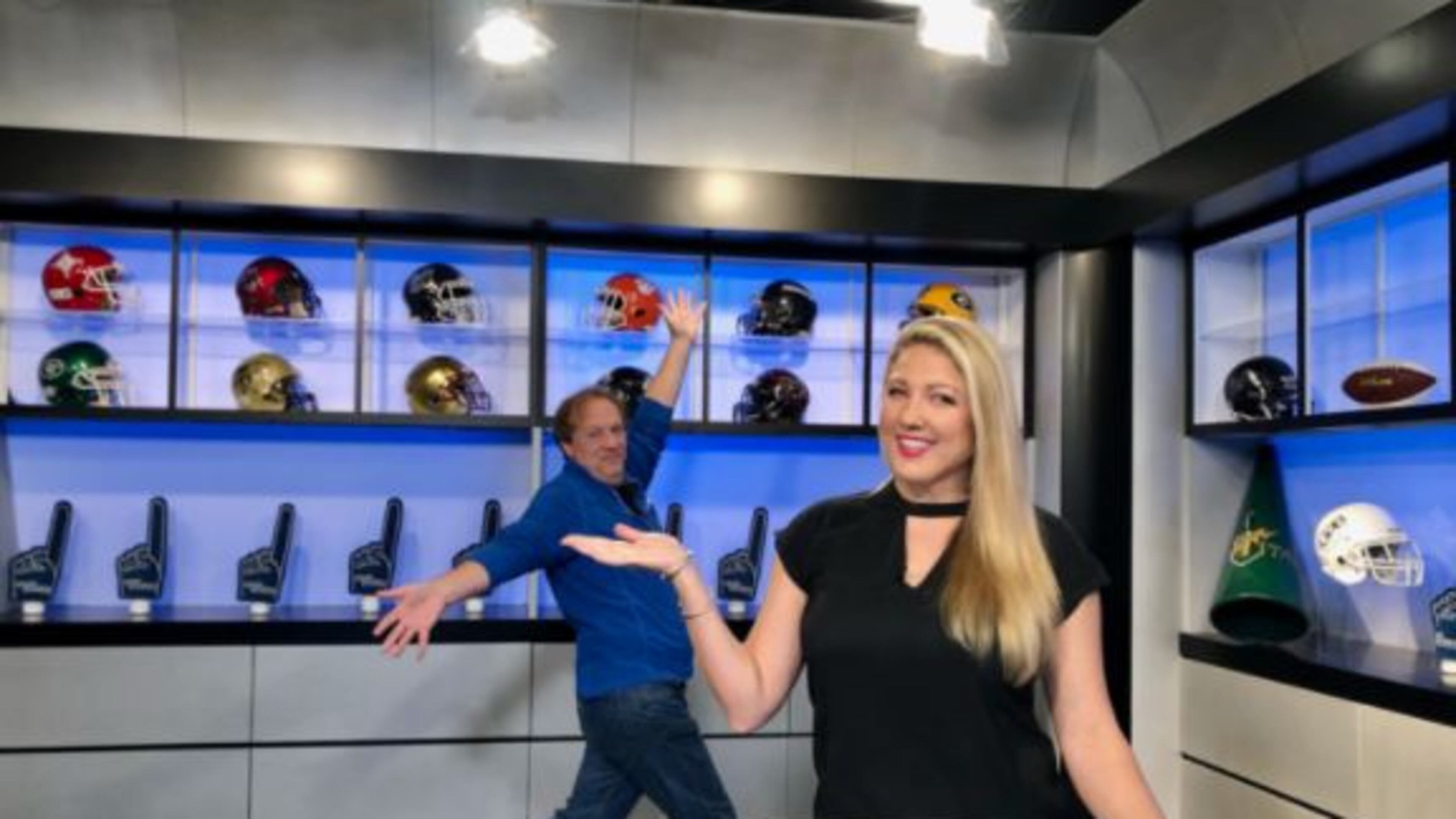 Hannah Goodin and Jon Nelson are co-hosts for GPB Sports' weekly podcast and digital live show called Countdown to Kickoff.