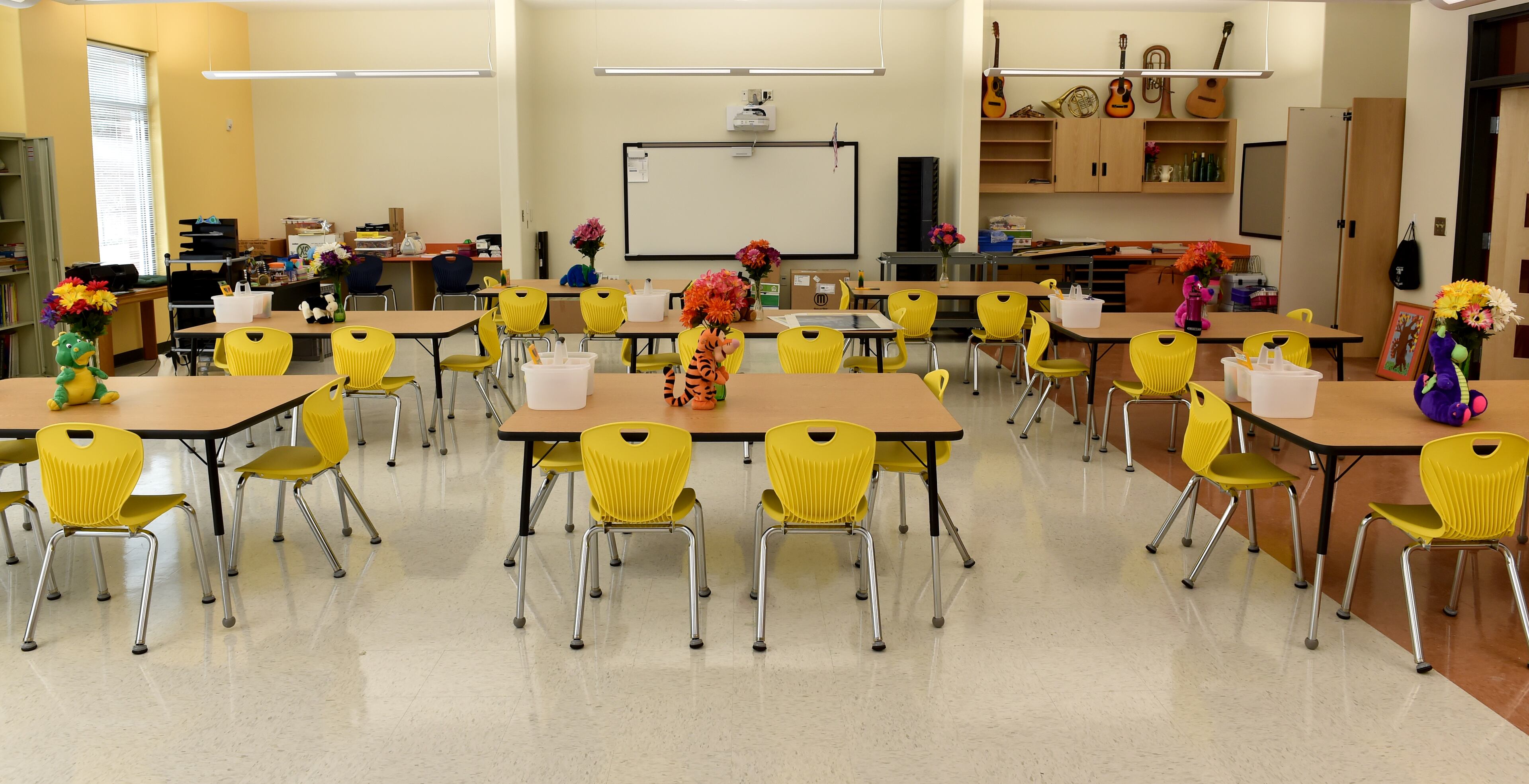 The art room at the new Heards Ferry Elementary School in Atlanta.