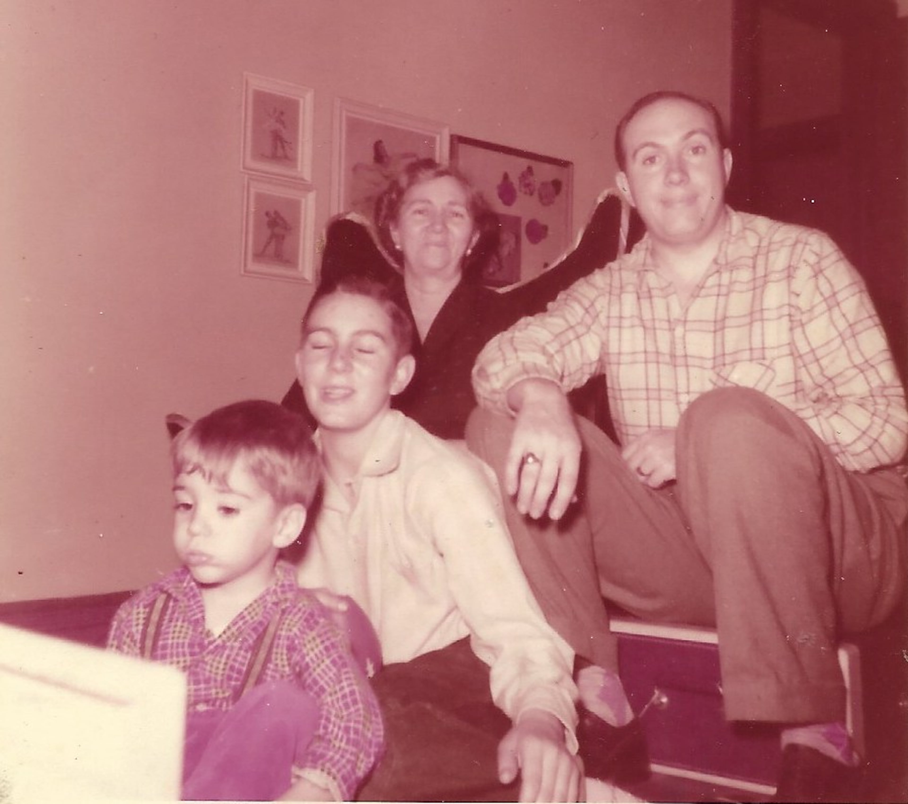 Seen from left are writer Bill King as a child, his Uncle Larry, his grandmother and his father. Only 11 years older than Bill, Larry was like an older brother to him. (Courtesy of the King family)