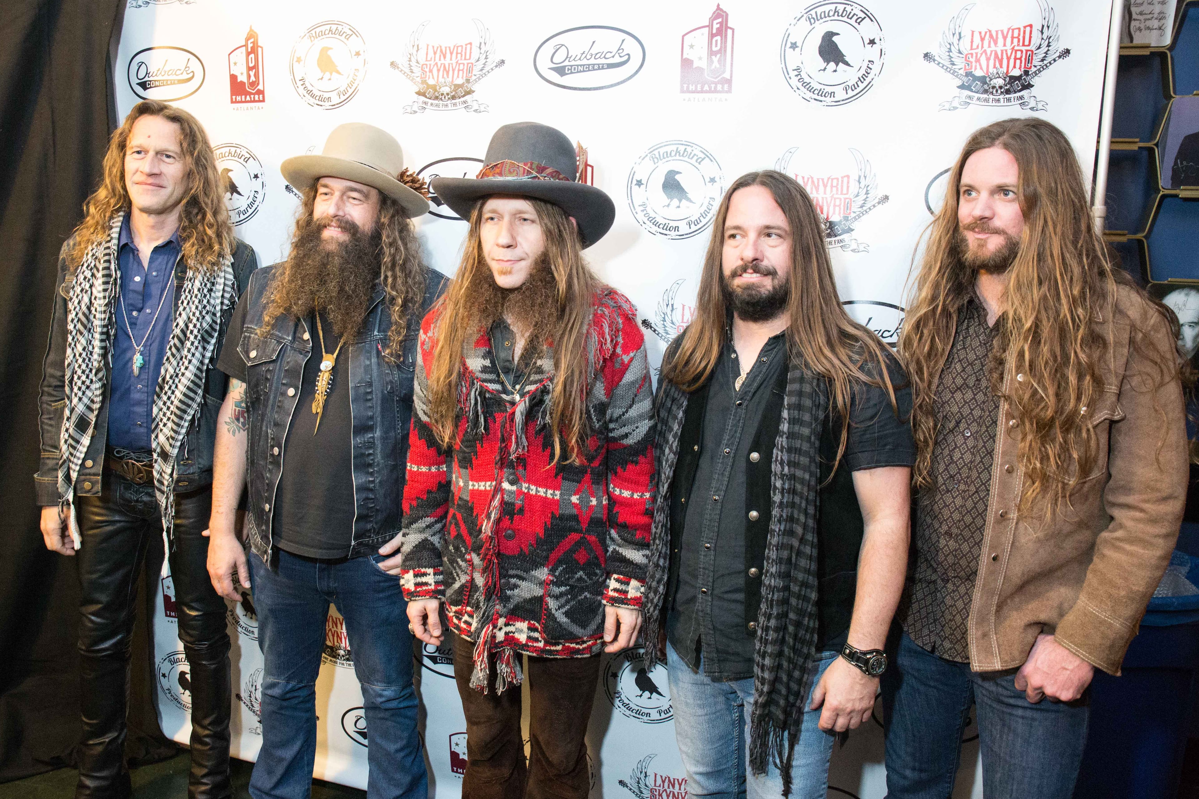 Members of the band Blackberry Smoke pose for a photo at the Fox Theatre, Wednesday, Nov. 12, 2014 in Atlanta. (SPECIAL/BRANDEN CAMP)